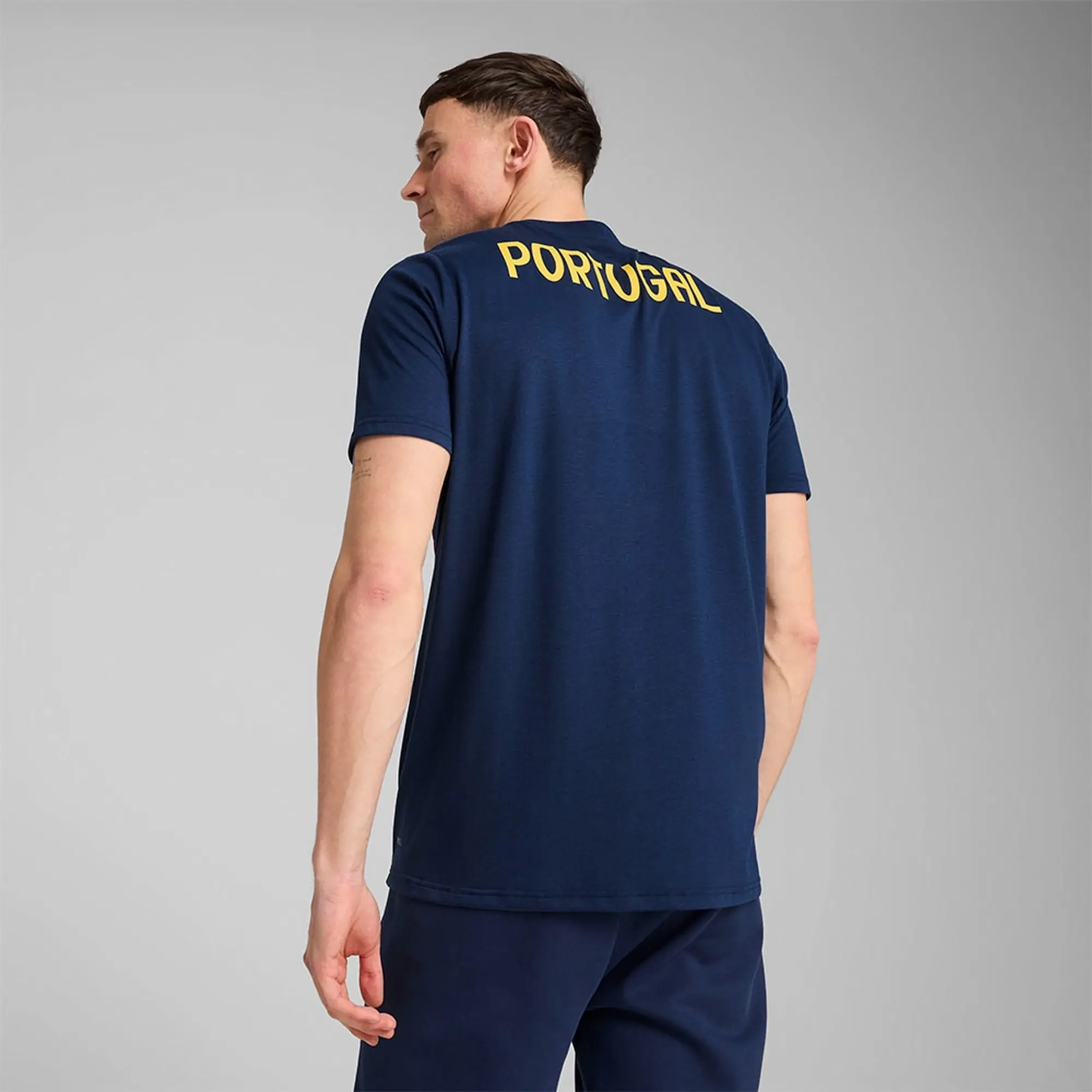 PUMA Portugal Casuals T-Shirt Men, Persian Blue/Sunny Yellow