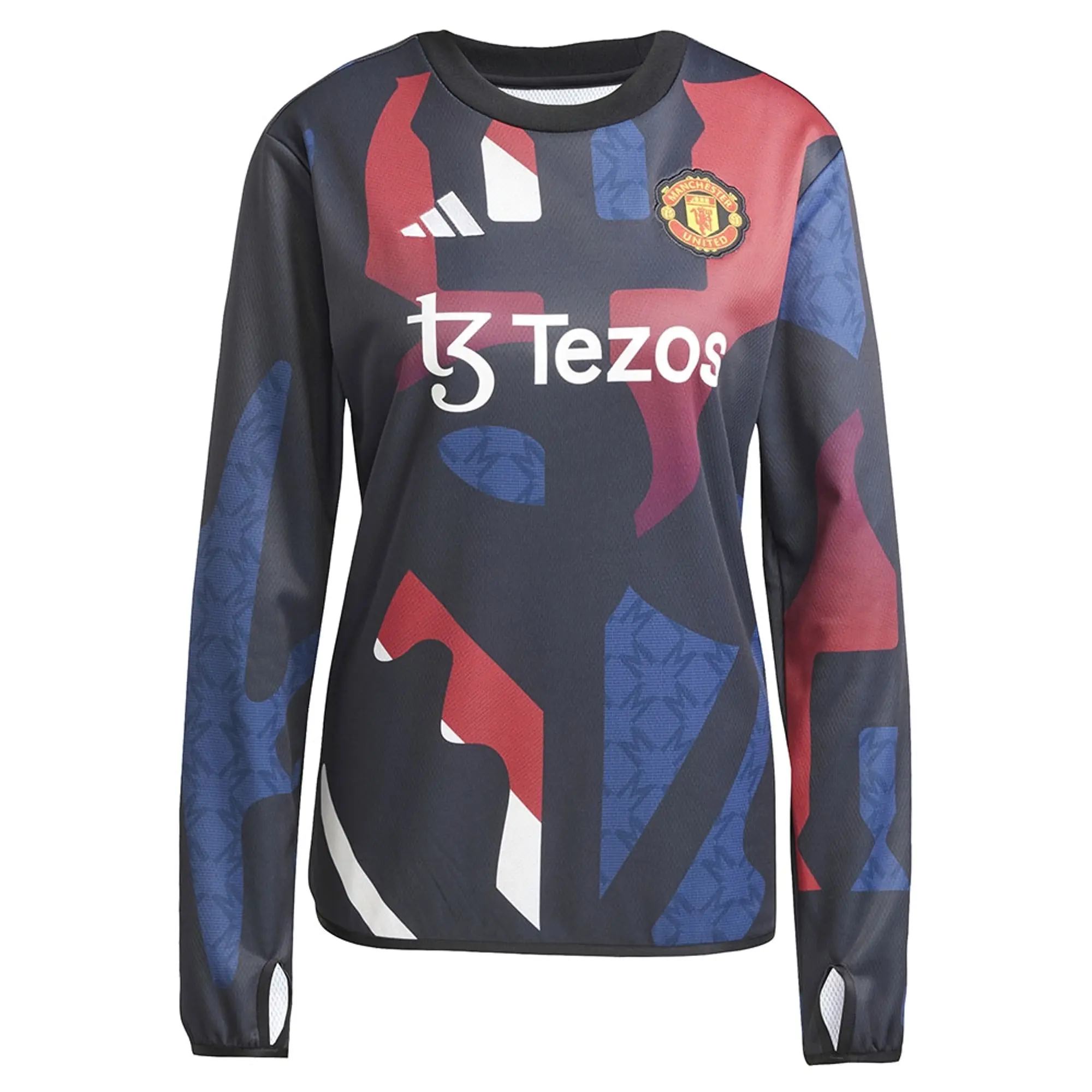 Adidas Manchester United 24/25 Warm Pre Match  - Black / Mufc Red / Off White / Team Coll Burgundy 2
