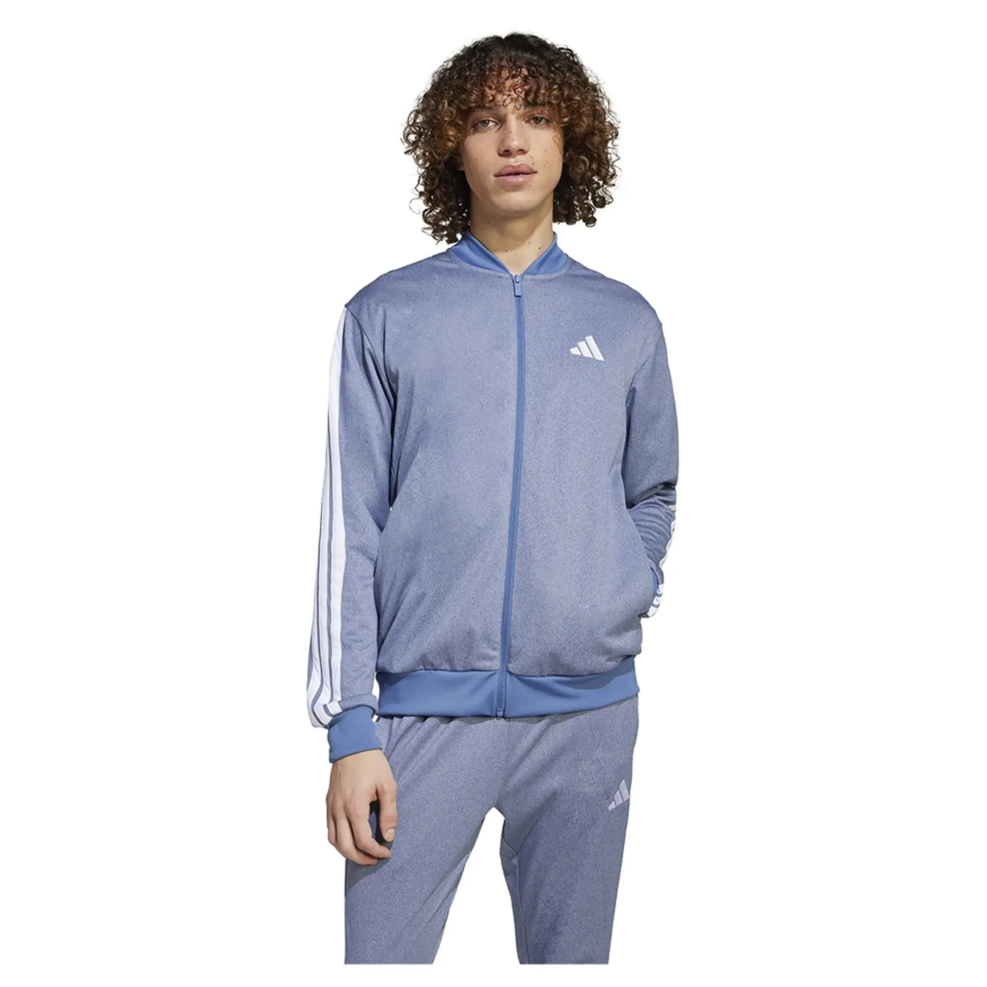 Adidas Tricot Regular Fit Mélange Tracksuit Jacket