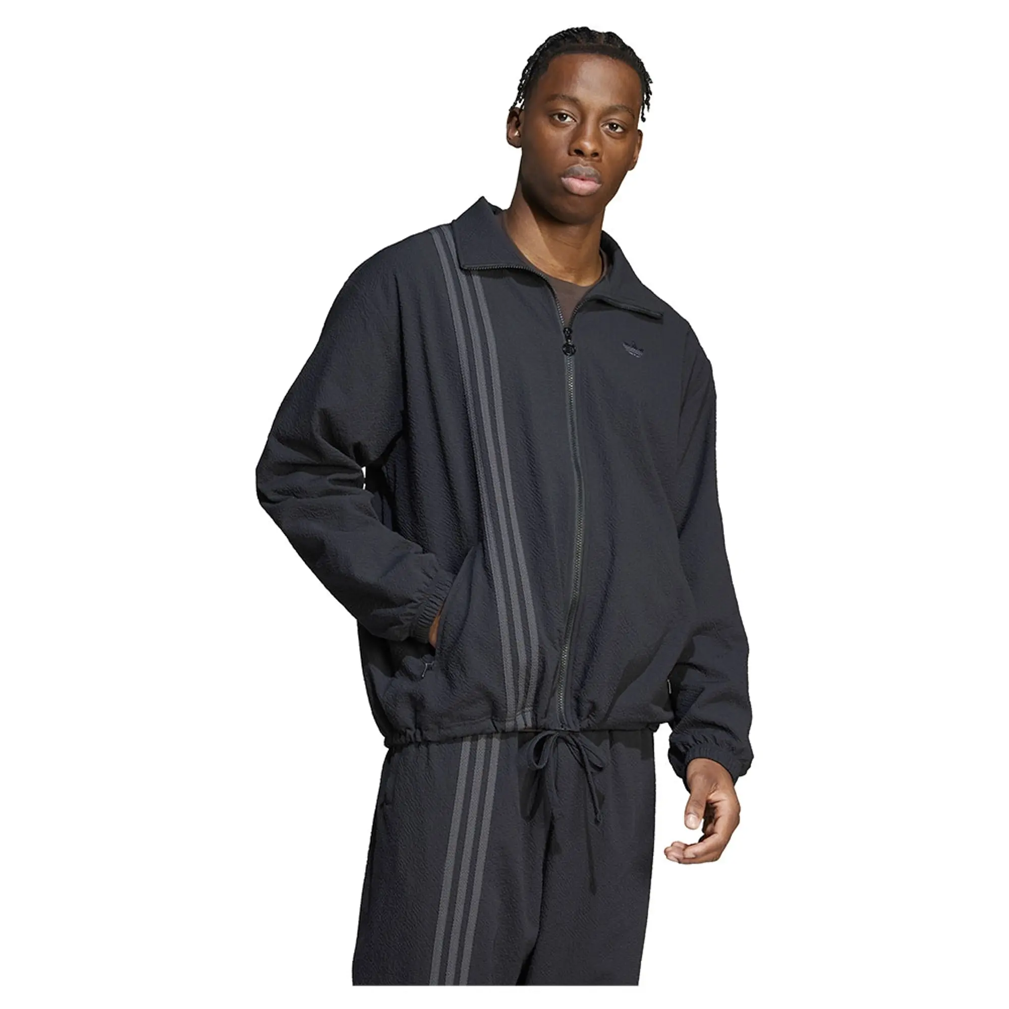 Adidas Originals Fashion Seersucker Firebird Tracksuit Jacket