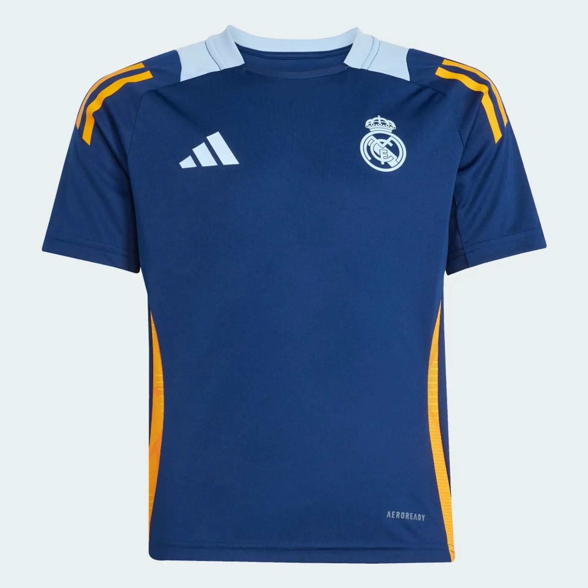 adidas Real Madrid Training T-Shirt Tiro 24 - Team Navy/Crew Orange/Glow Blue Kids - ['Blue']