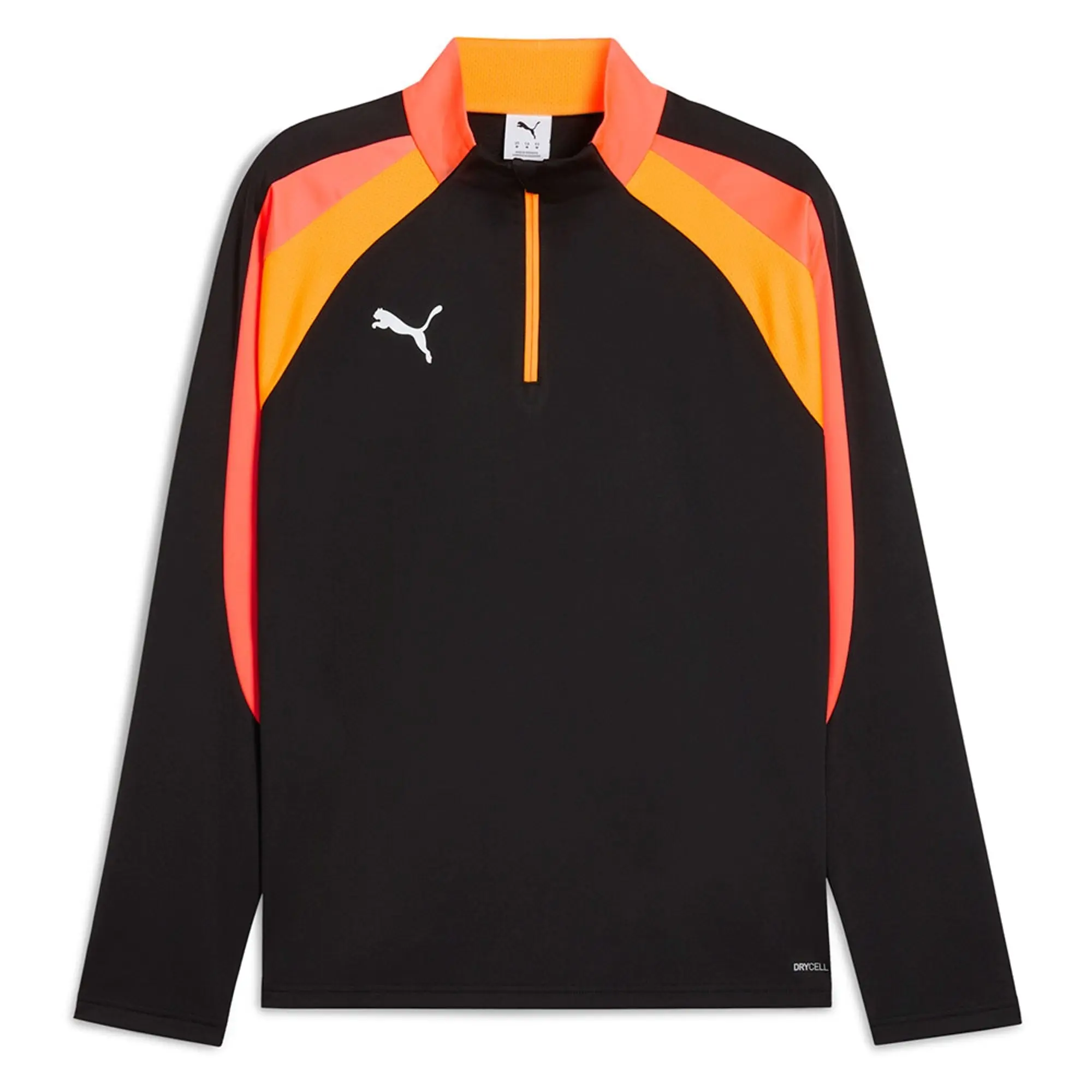 PUMA Individualliga Quarter-Zip Top Shirt Men, Black/Heat Fire