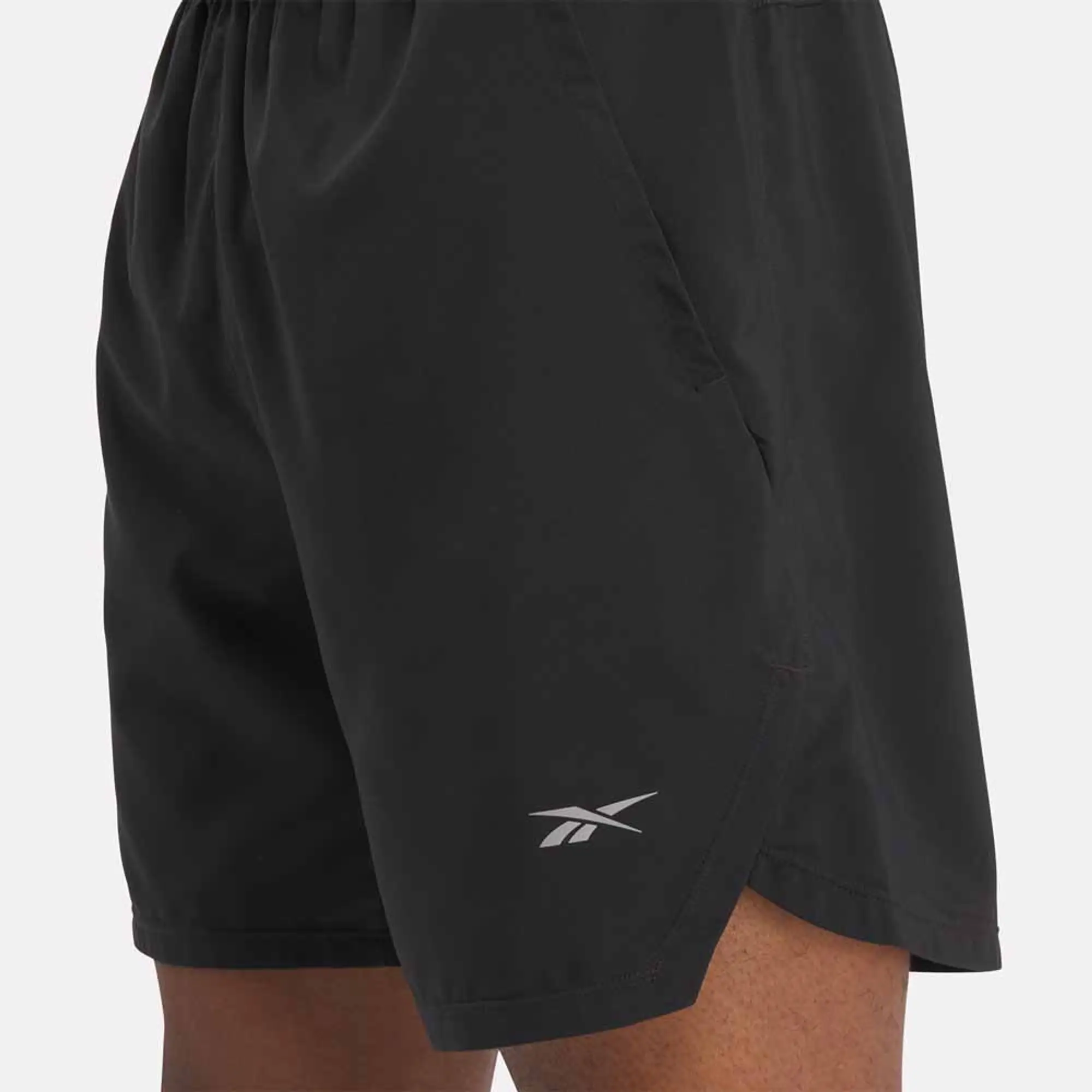 Reebok Men's Lightweight Woven Running Shorts, Black