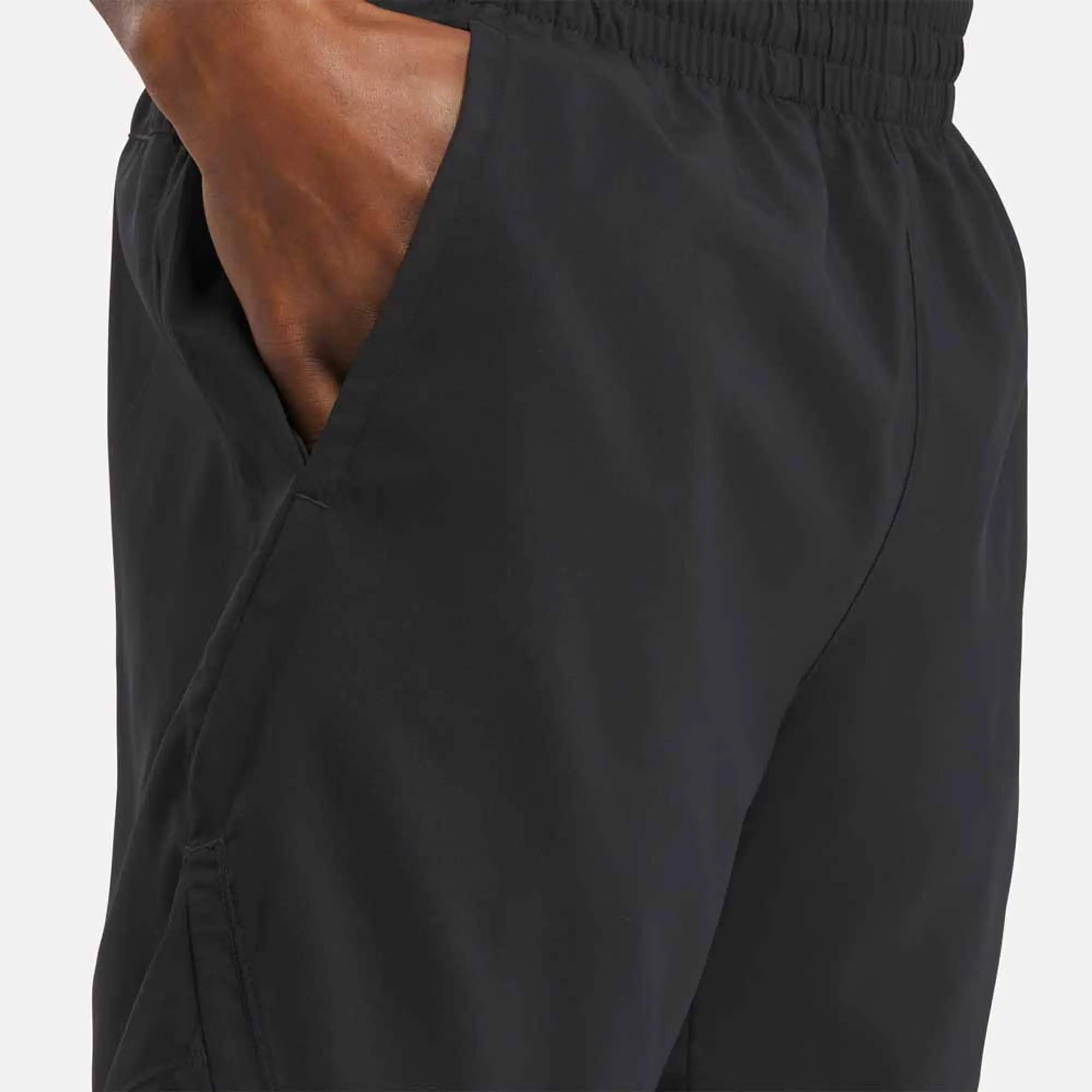 Reebok Men's Lightweight Woven Running Shorts, Black