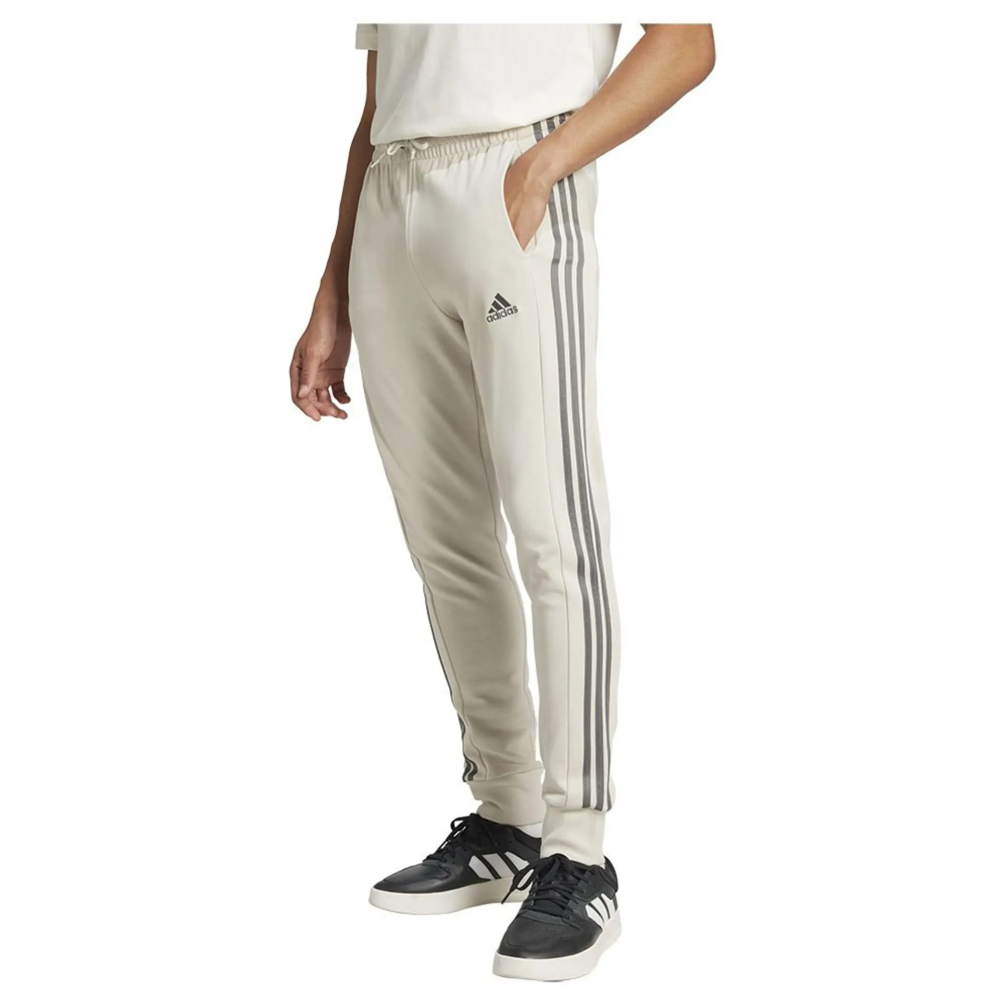 Adidas Essentials French Terry Tapered Cuff 3 Stripes Joggers