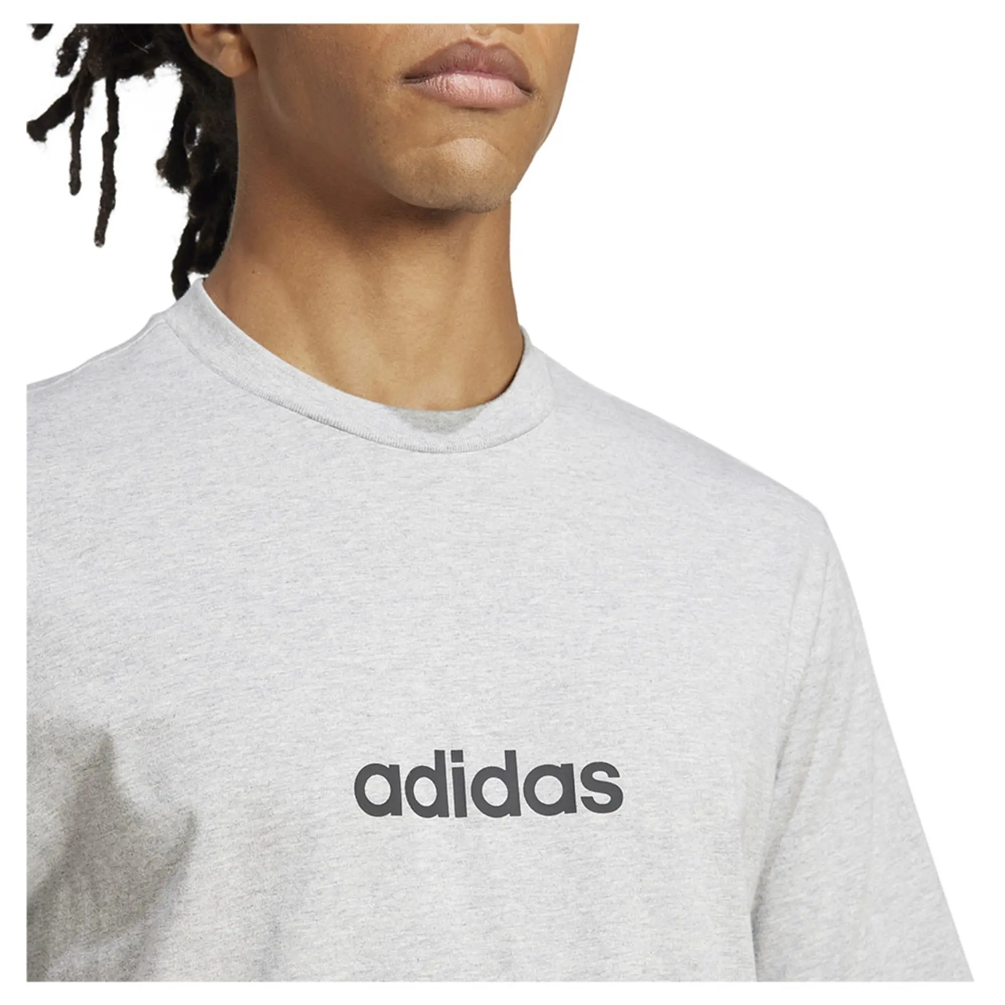 adidas Men's Cotton Fitness T-Shirt - Grey