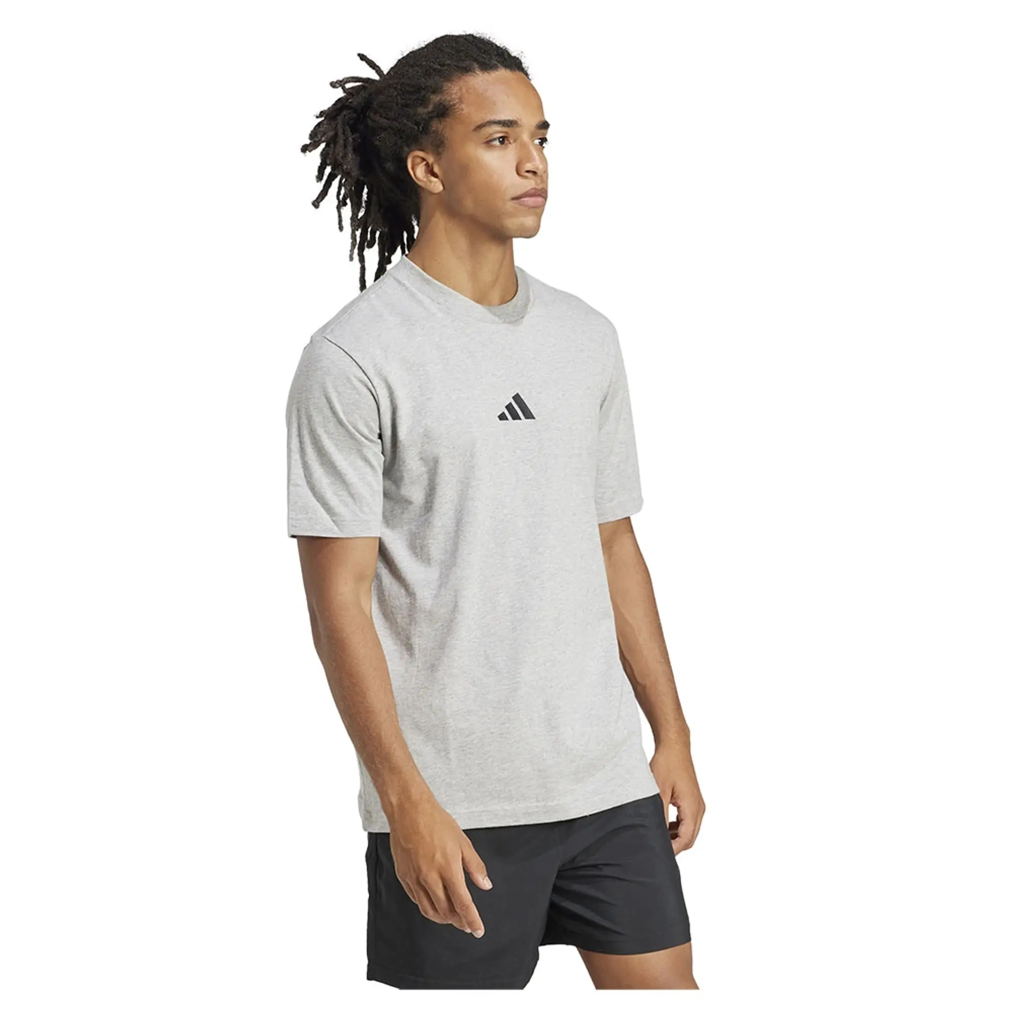 adidas Men's Cotton Fitness T-Shirt - Grey