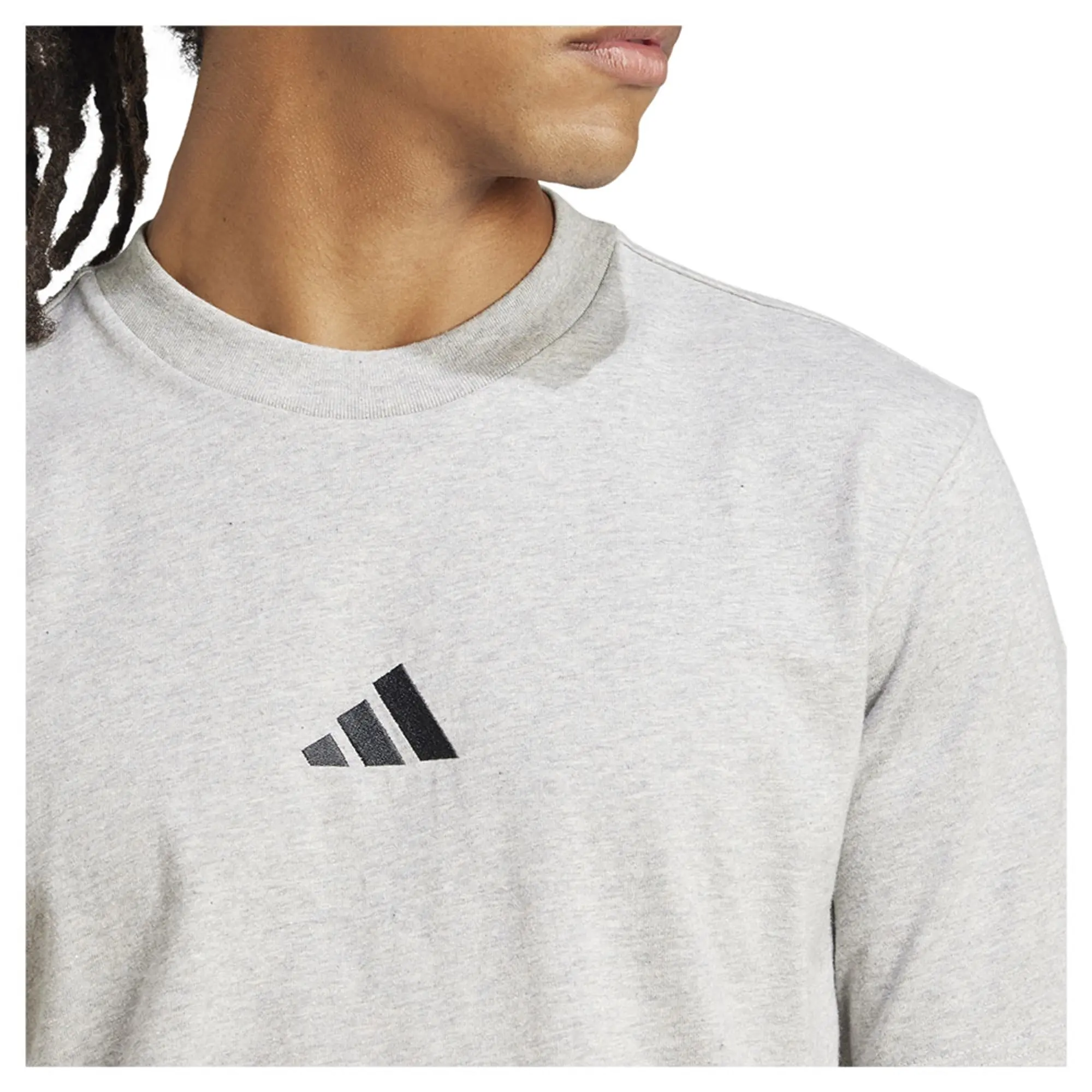 adidas Men's Cotton Fitness T-Shirt - Grey