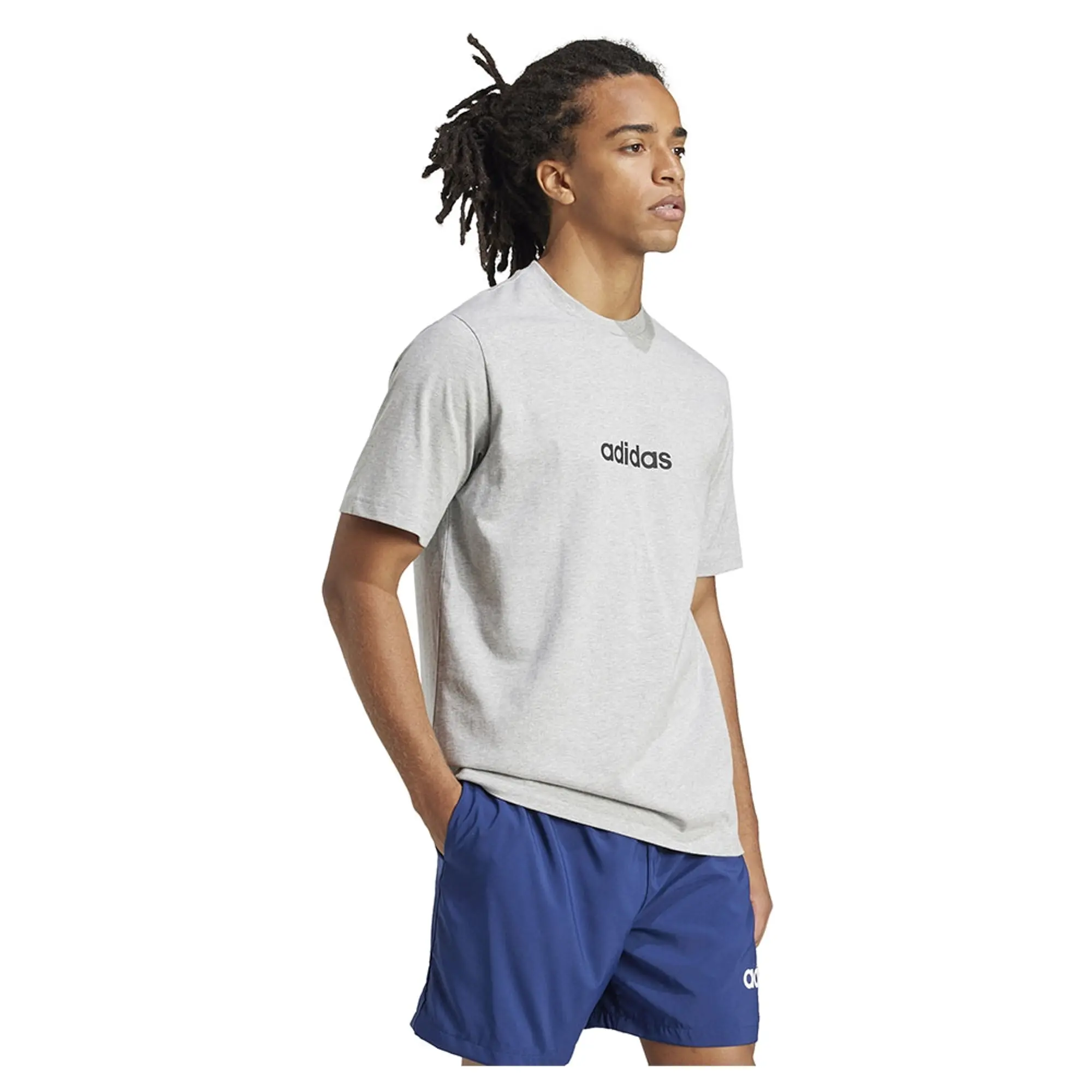 adidas Men's Cotton Fitness T-Shirt - Grey
