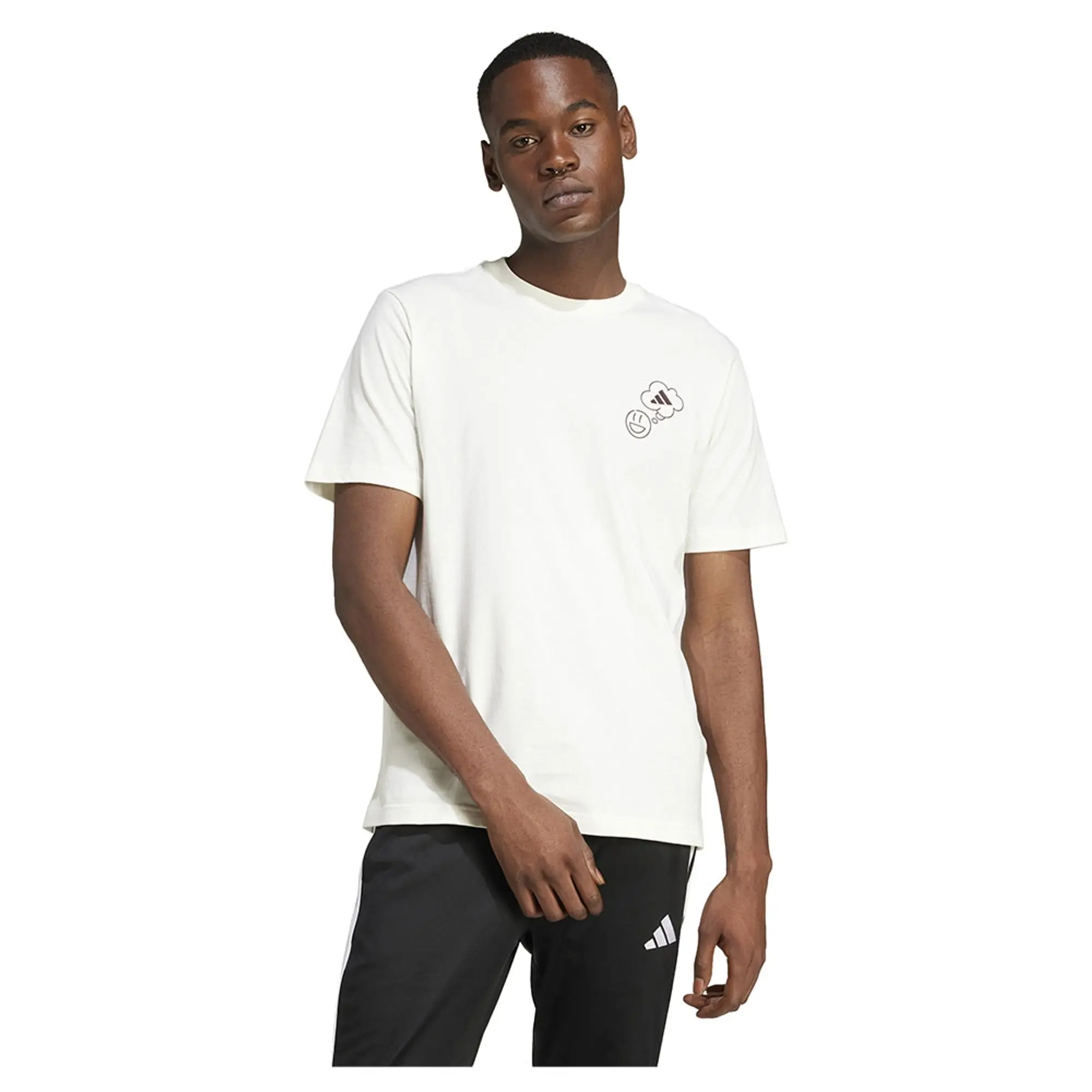 Adidas Lounge Verbiage Circle Graphic Short Sleeve T-shirt