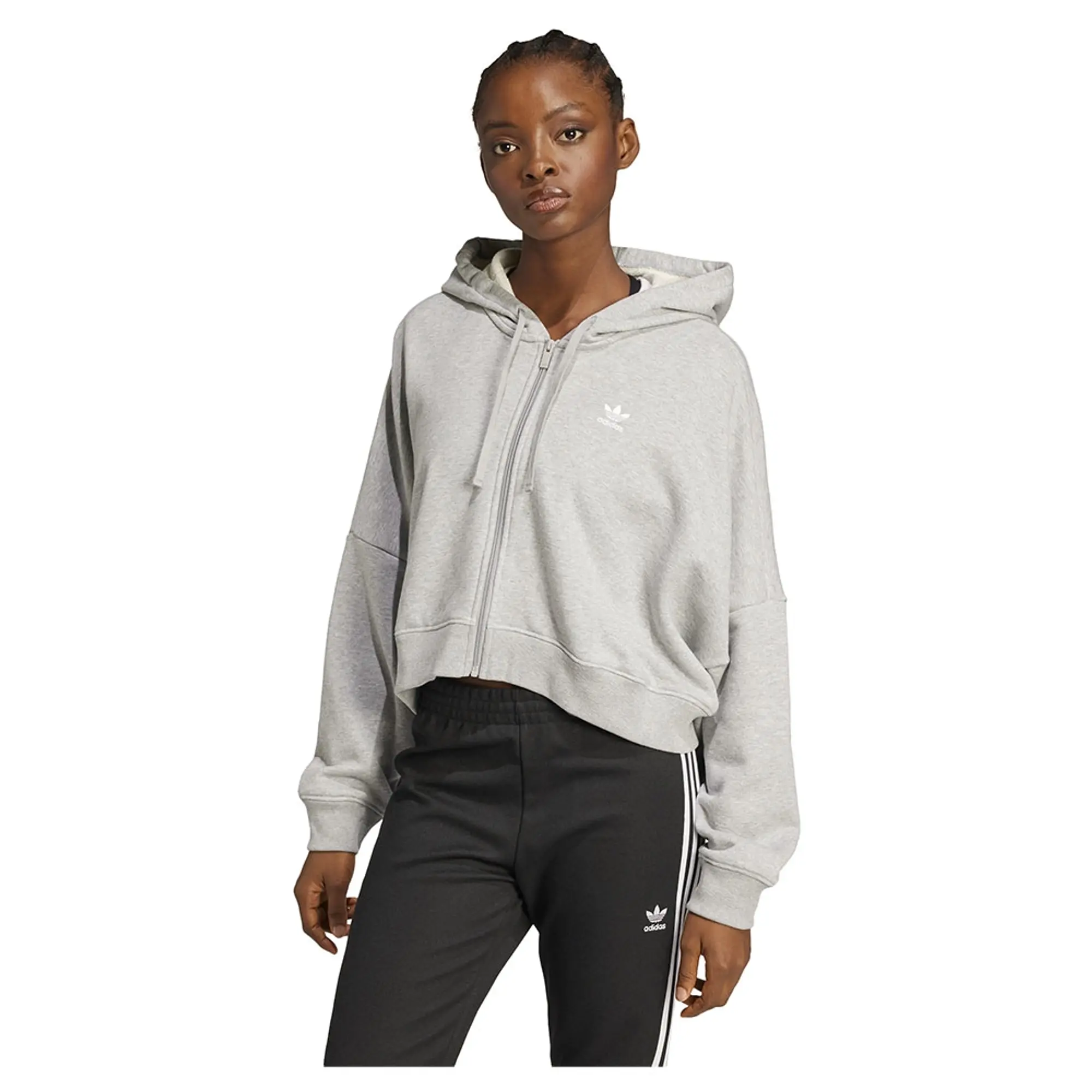 Adidas Originals Essentials Short French Terry Full Zip Sweatshirt