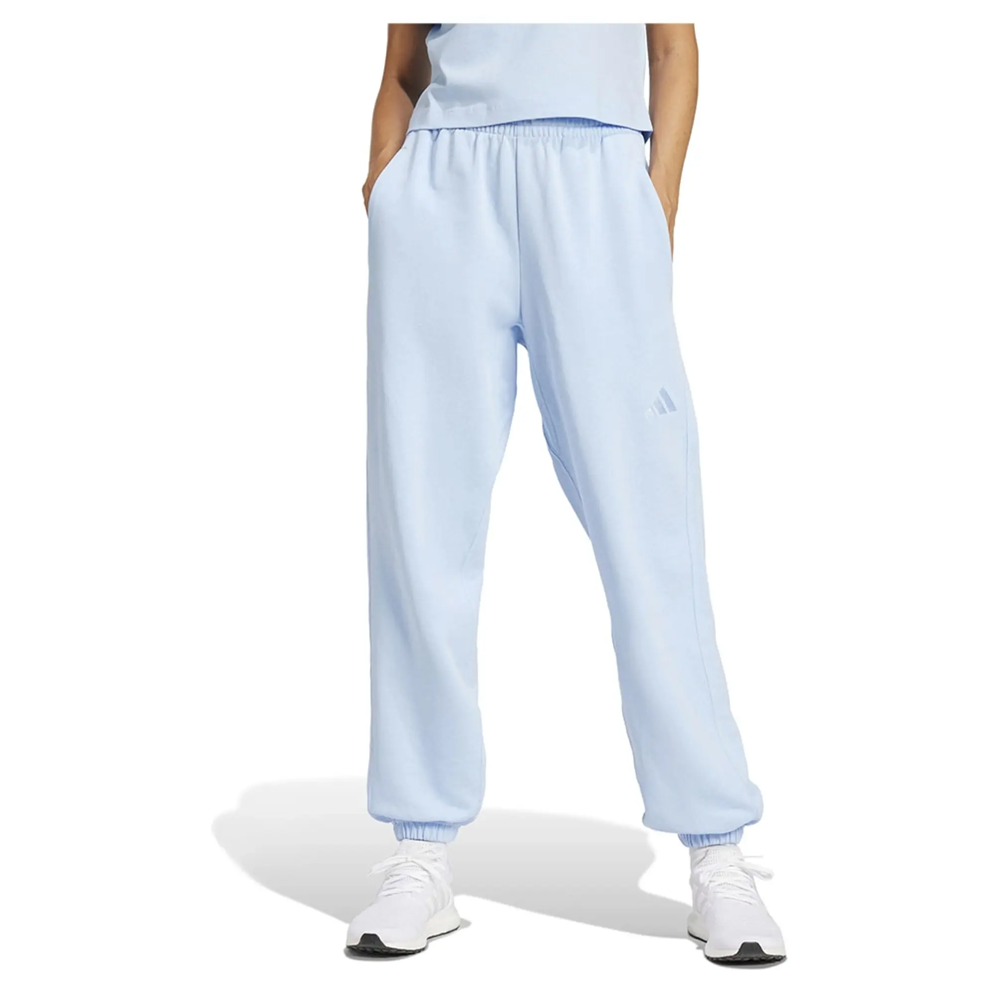 adidas Women's ALL SZN French Terry Loose Joggers - Glow Blue -  Size: XS