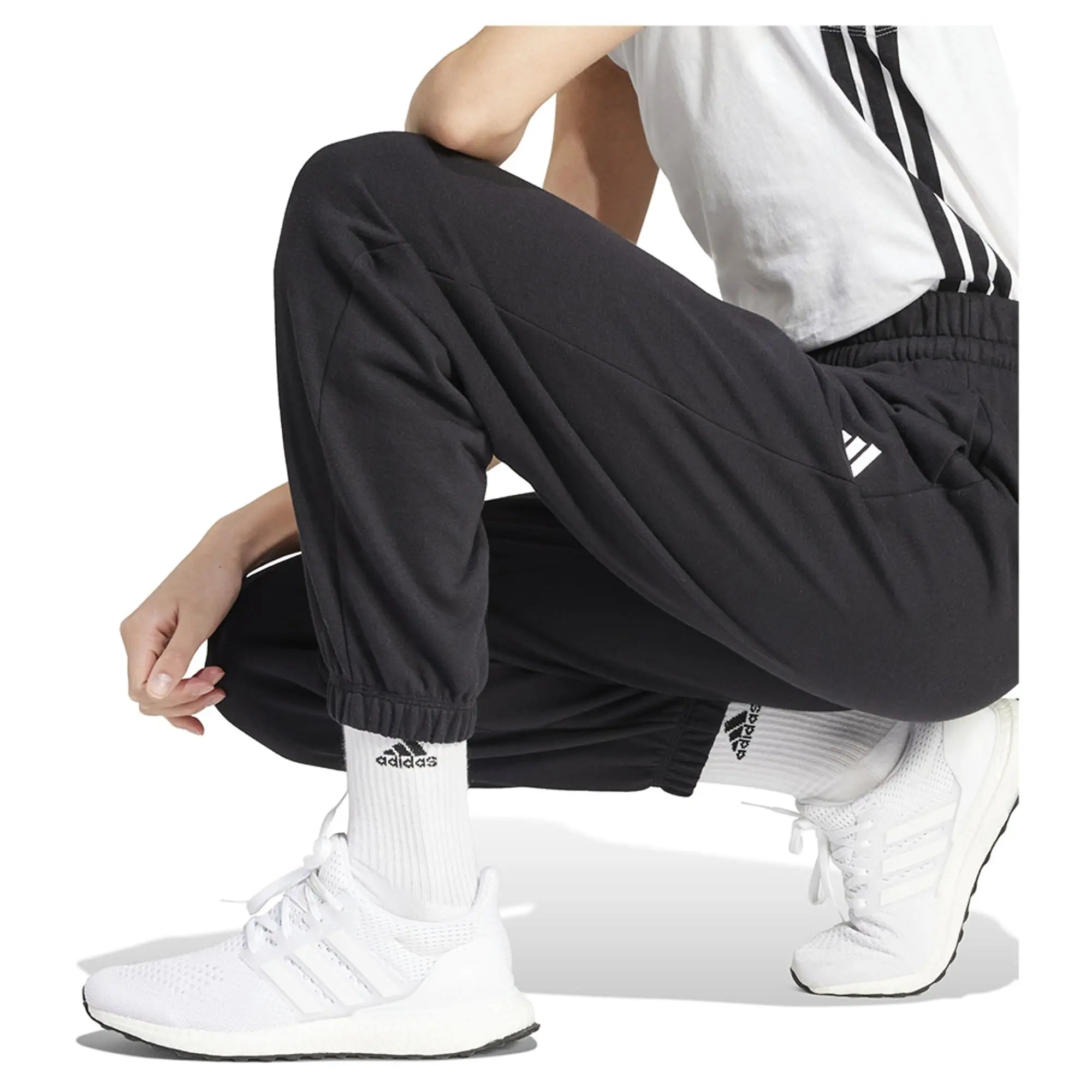 Adidas Essentials Small Logo French Terry Cuffed Joggers