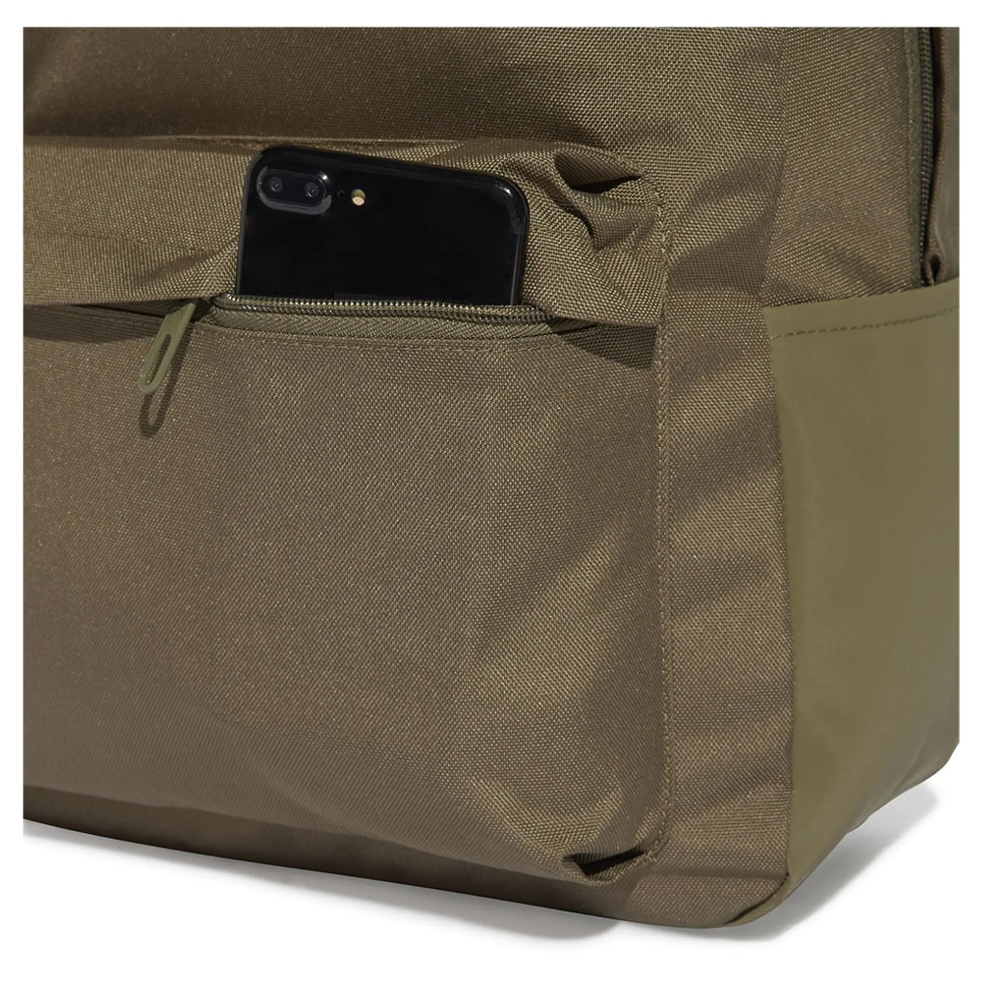 adidas Women's Classic 3 Bar Logo Backpack - Olive Strata/Black - Green