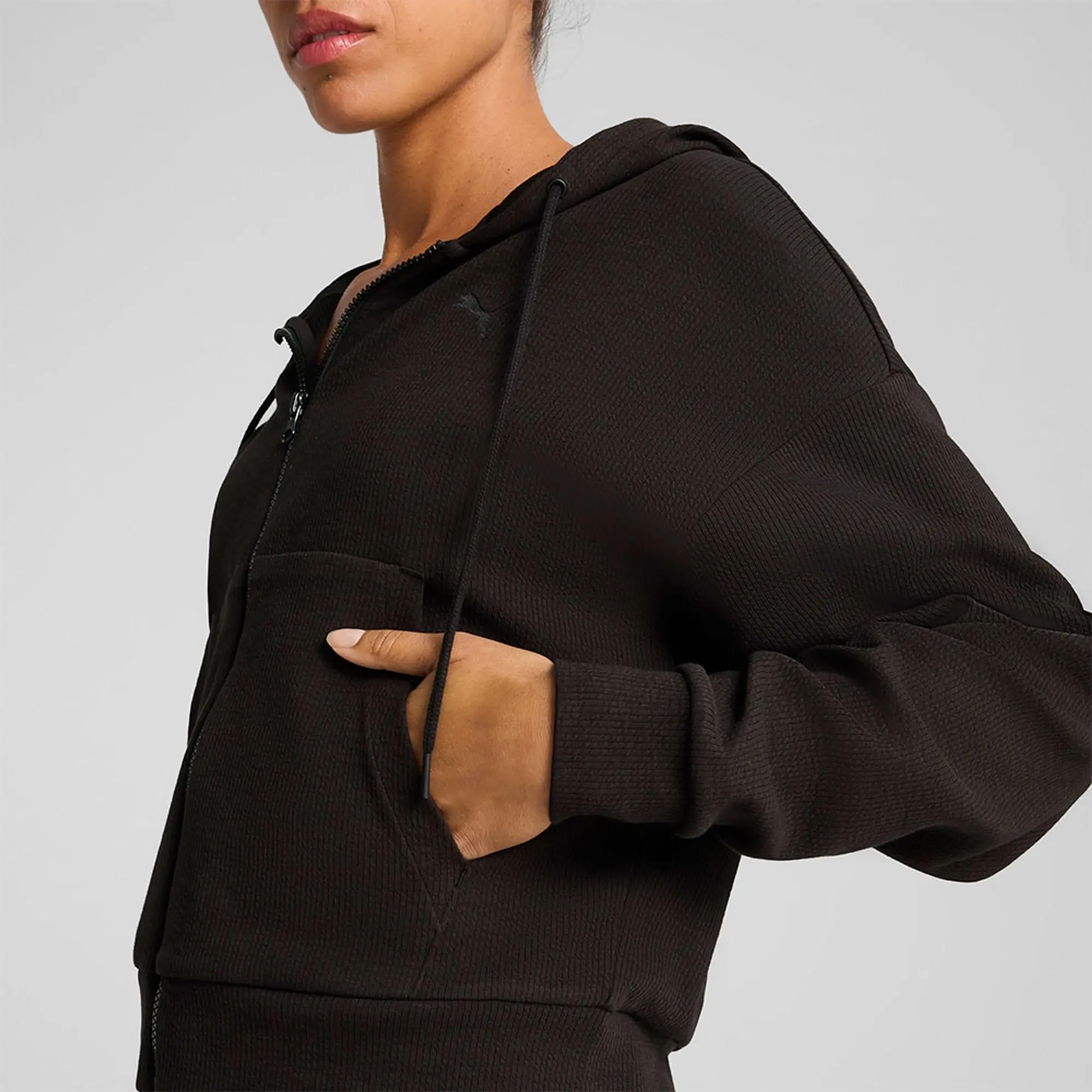 Puma Select Her Comfort Cropped Full Zip Sweatshirt