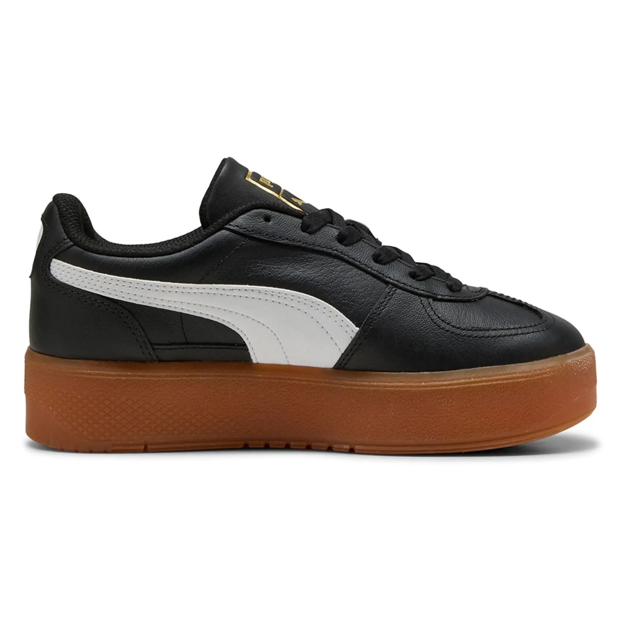 PUMA Palermo Elevata Leather Sneakers Women, Black/Gum