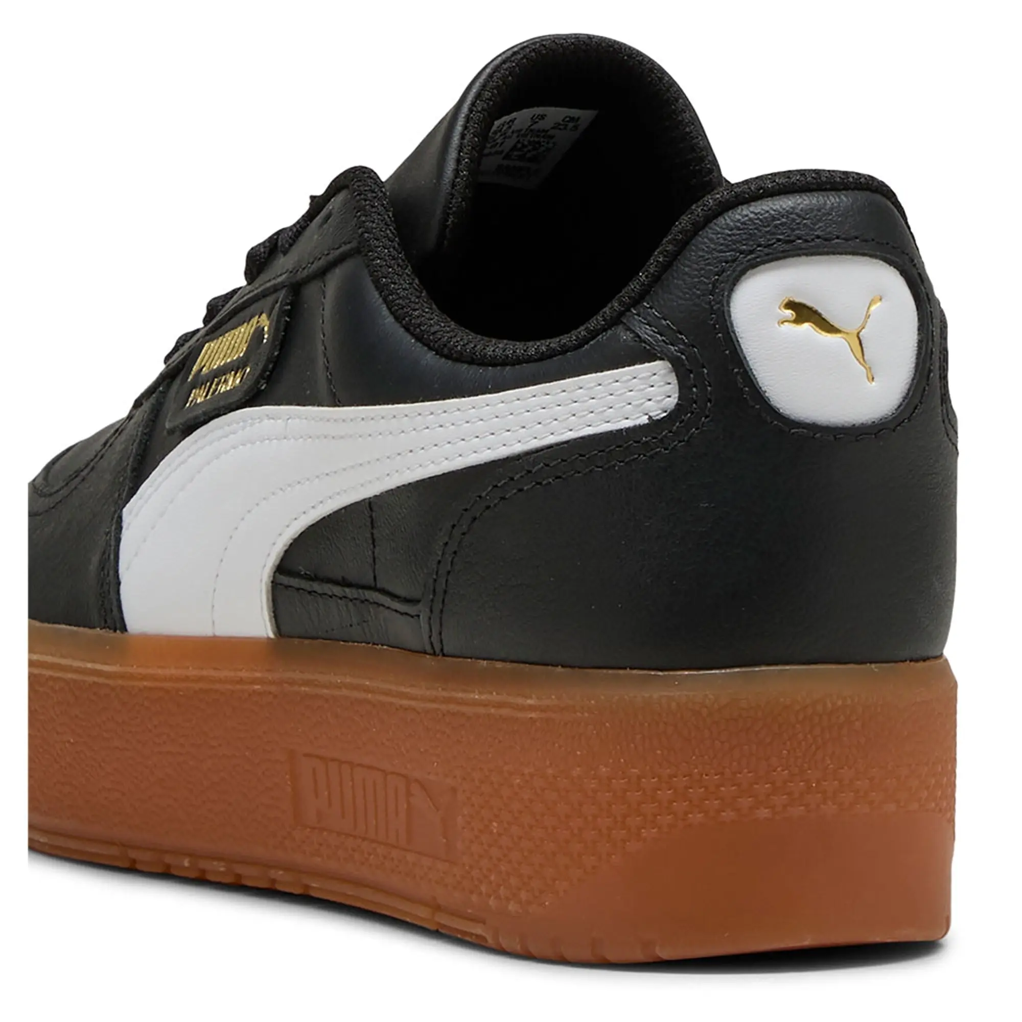 PUMA Palermo Elevata Leather Sneakers Women, Black/Gum