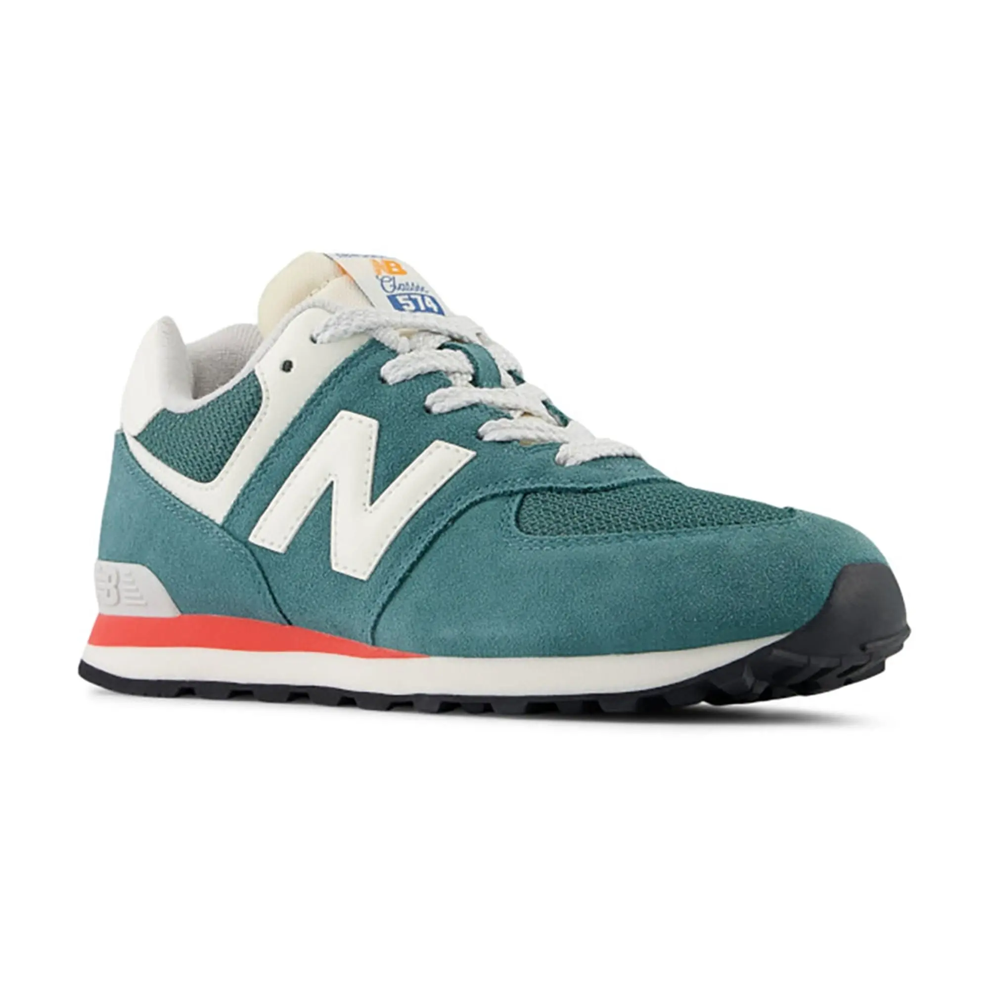 New Balance green 574 Boys Youth trainers