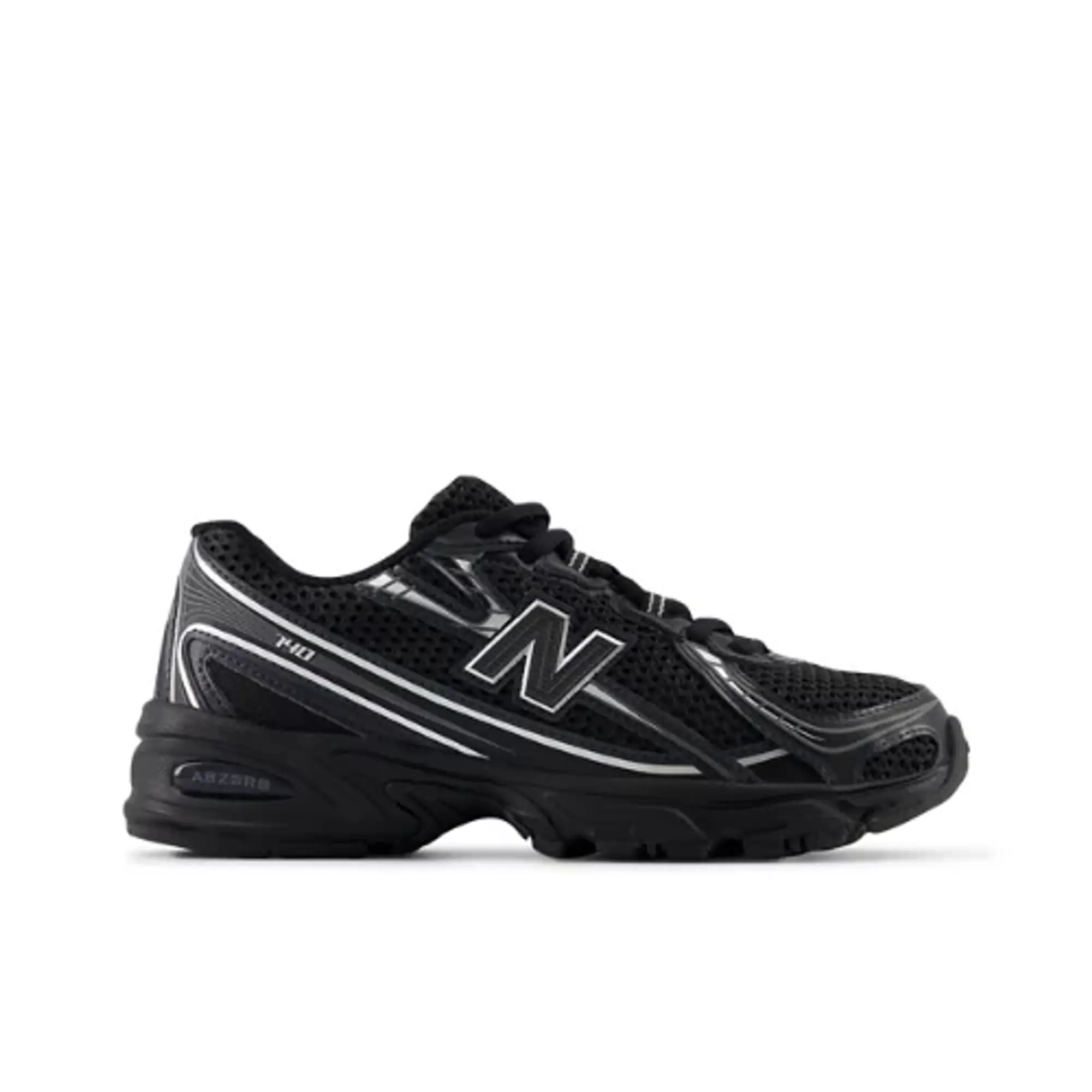 New Balance Kids' 740 in Black/Grey Synthetic