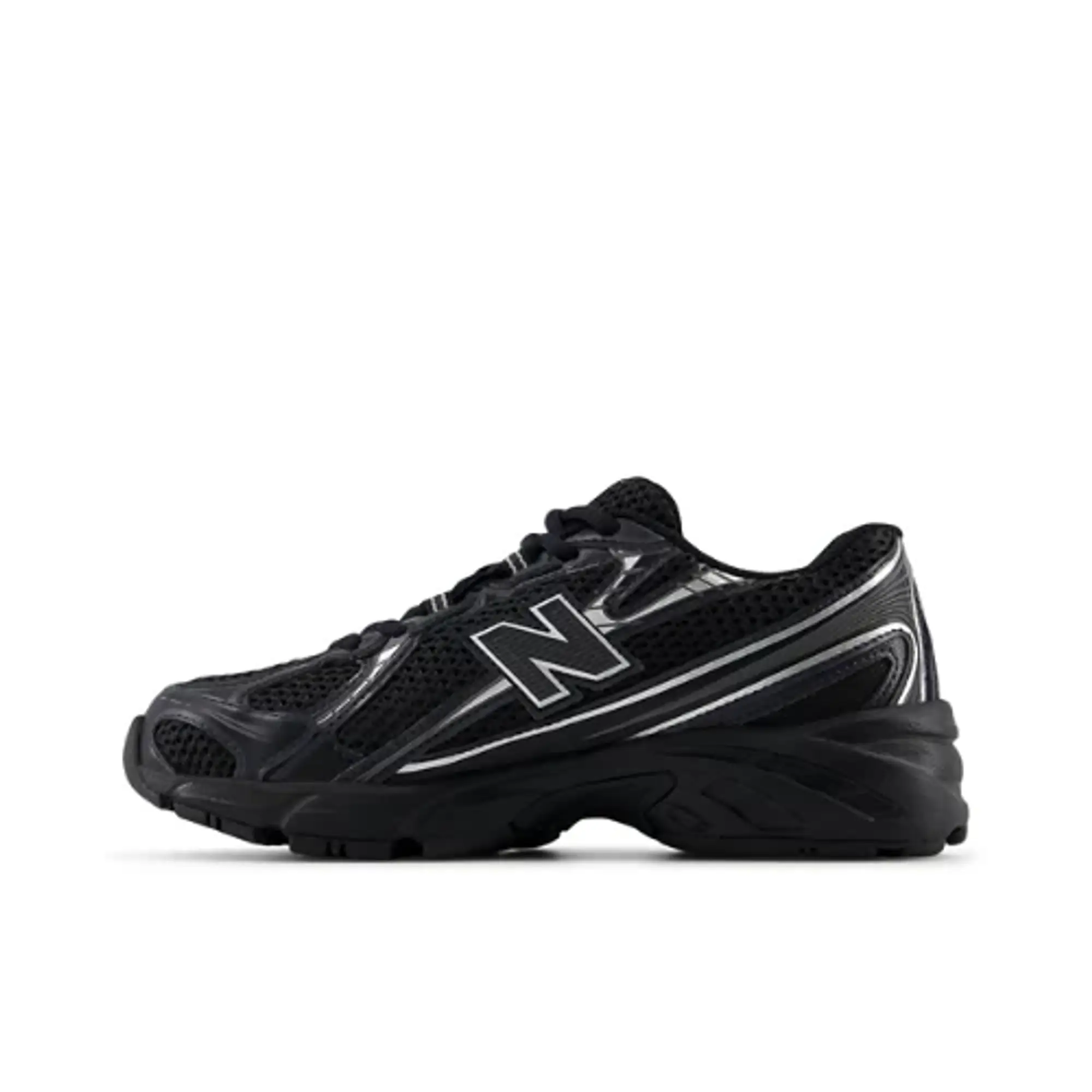 New Balance Kids' 740 in Black/Grey Synthetic