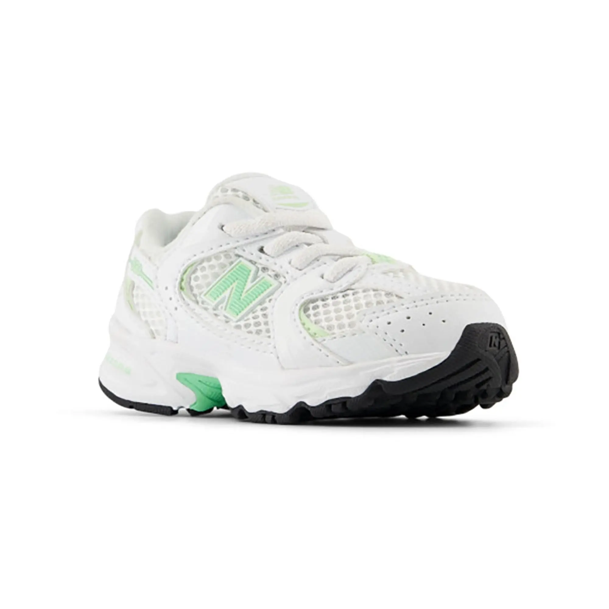 New Balance white & green 530 Toddler trainers