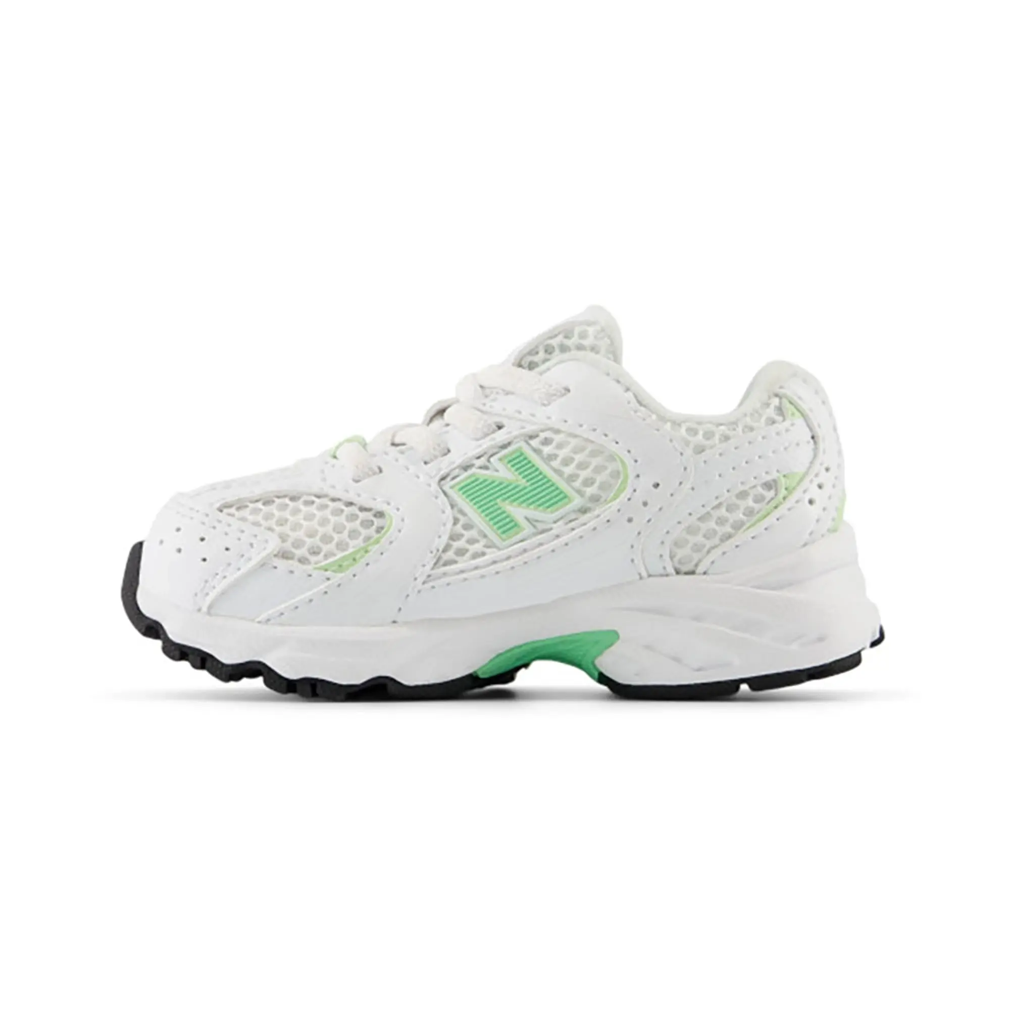 New Balance white & green 530 Toddler trainers