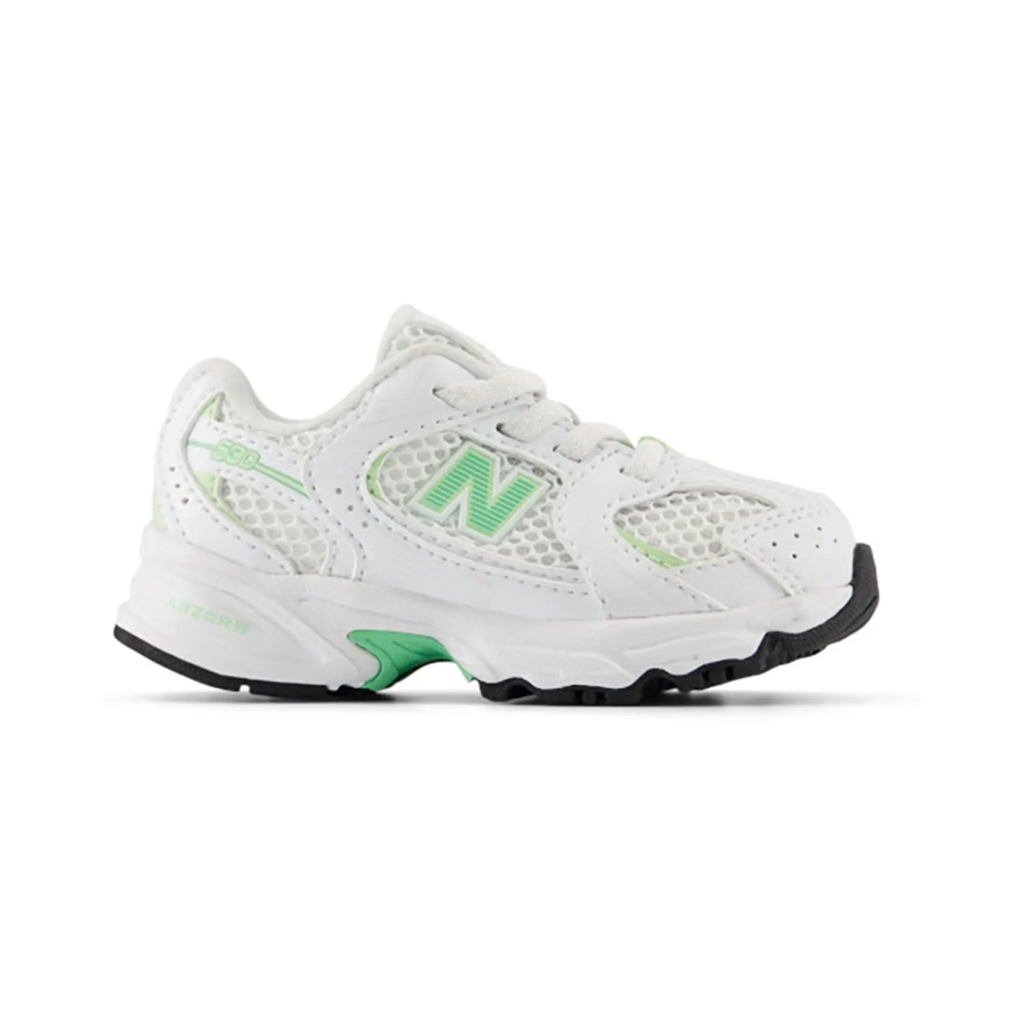 New Balance white & green 530 Toddler trainers