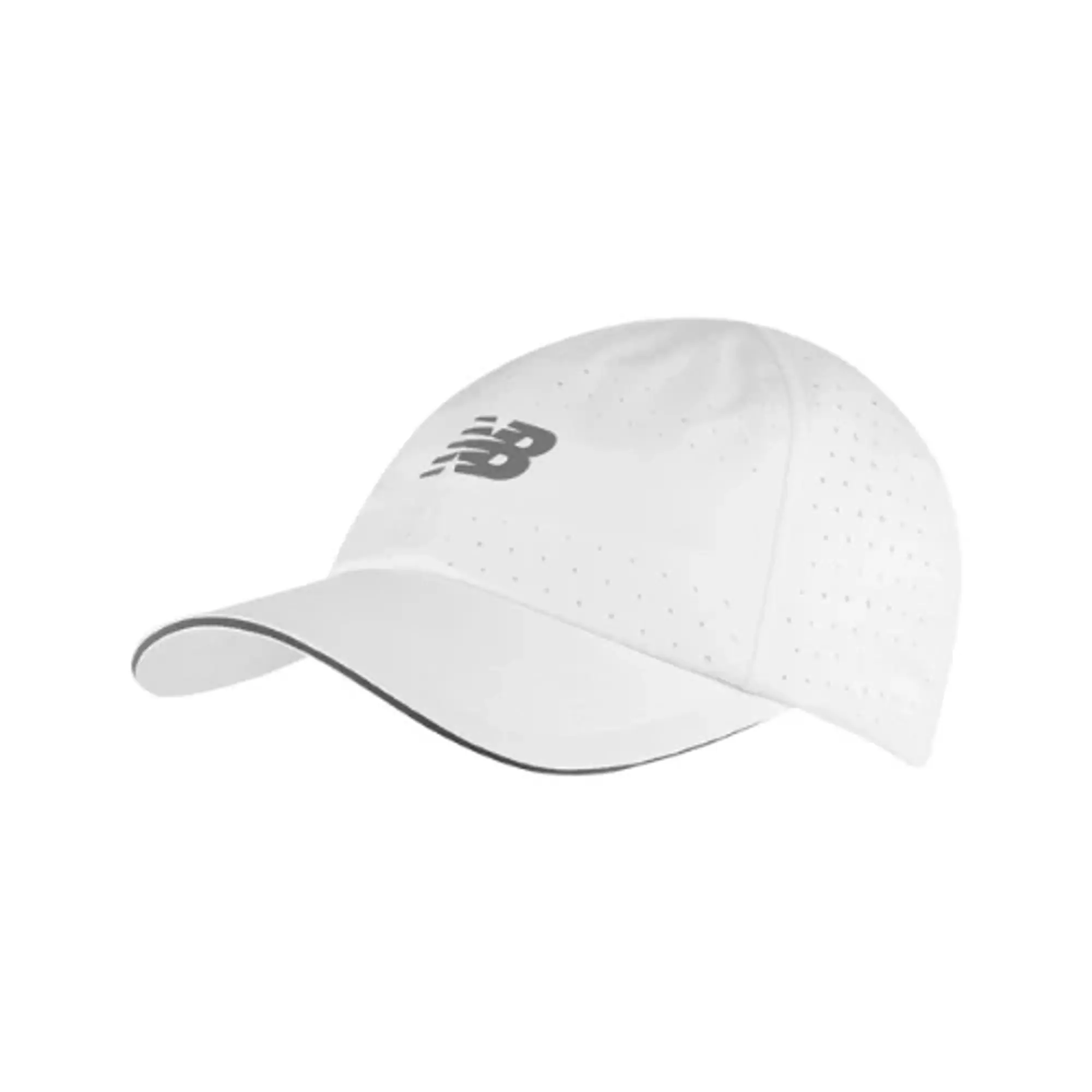 New Balance Unisex 6 Panel Pro Run Hat in White Polyester