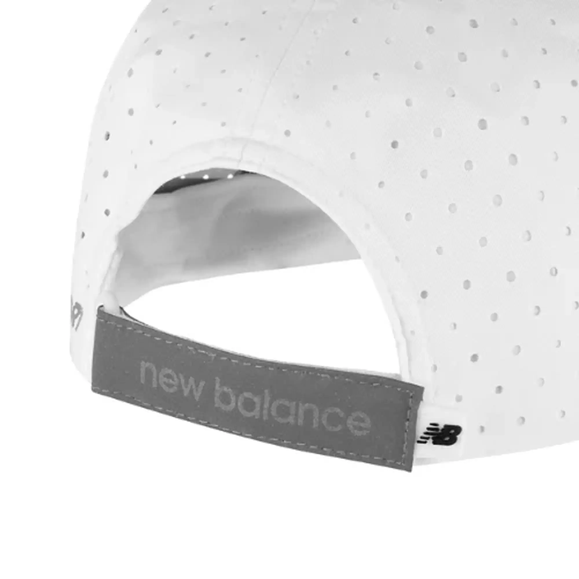 New Balance Unisex 6 Panel Pro Run Hat in White Polyester