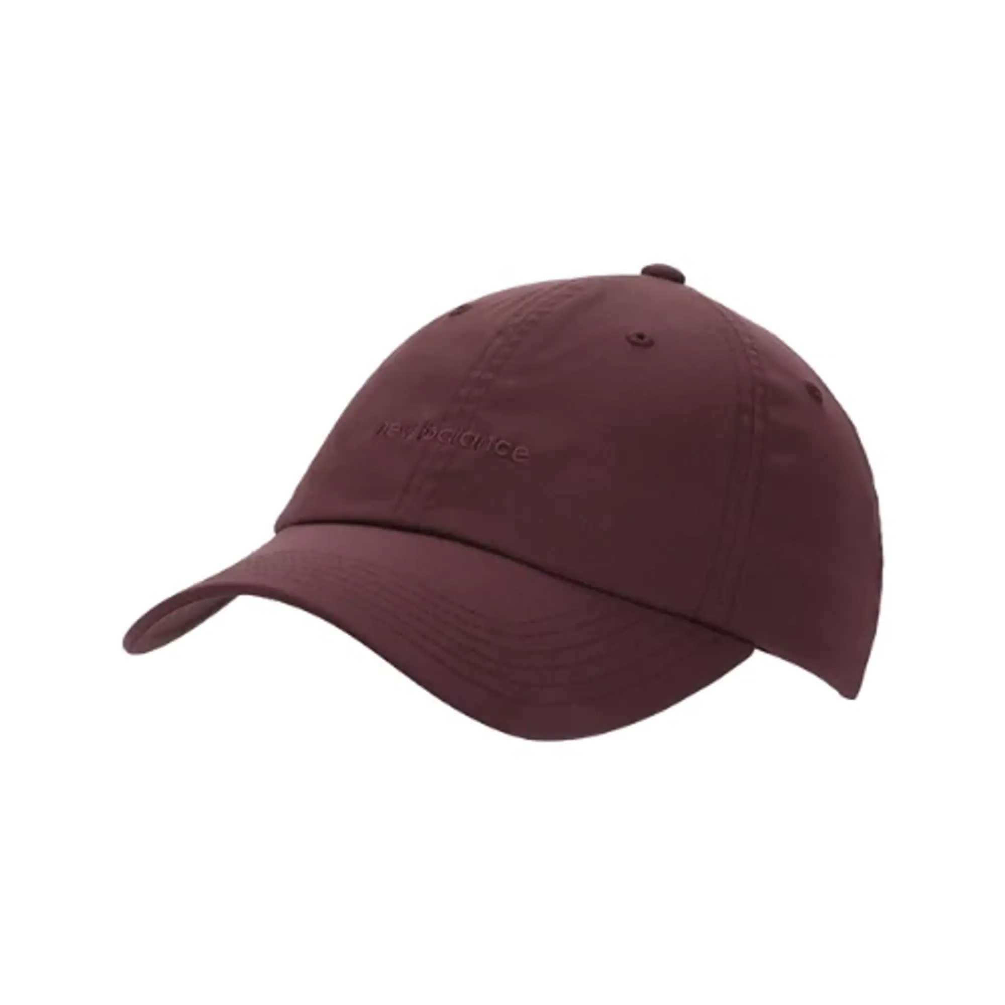 New Balance Women's 6 Panel Linear Logo Hat in Purple Polyester
