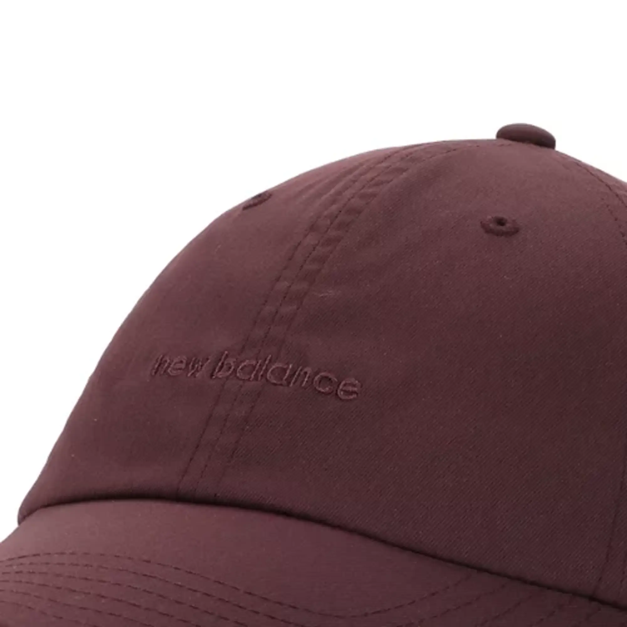 New Balance Women's 6 Panel Linear Logo Hat in Purple Polyester