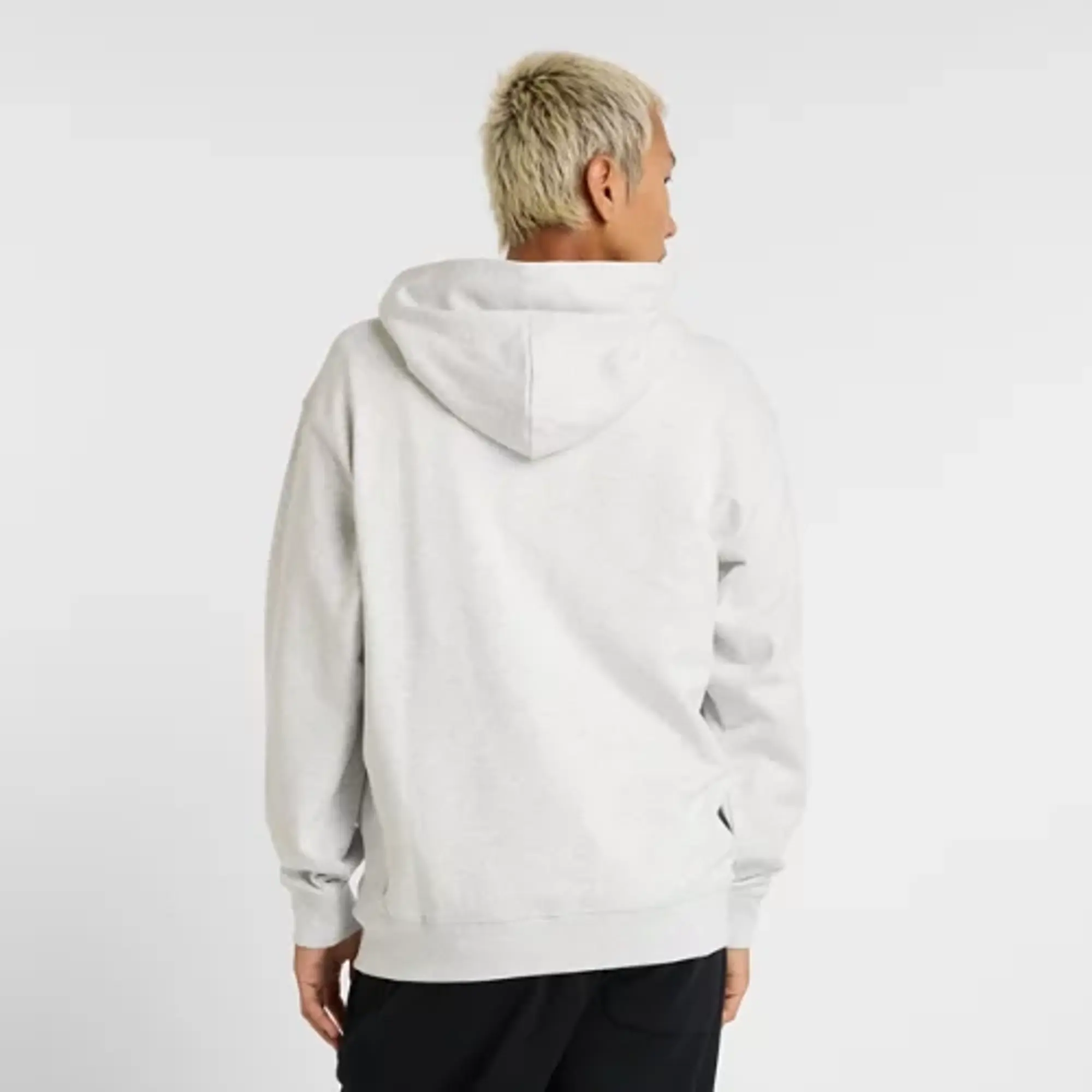 New Balance Men's Athletics French Terry Logo Hoodie in Grey Cotton