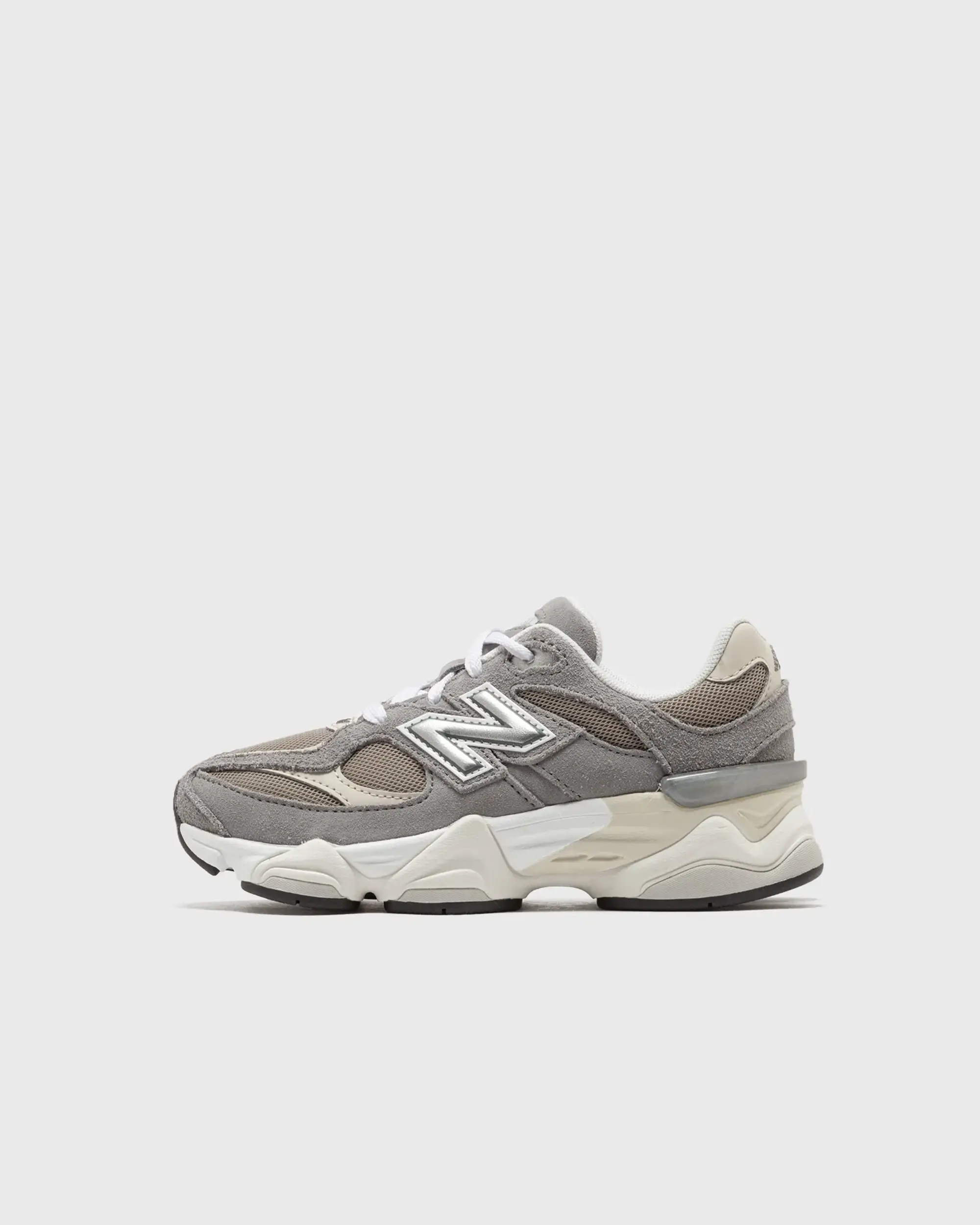 New Balance Kids' 9060 in Grey/Brown Leather