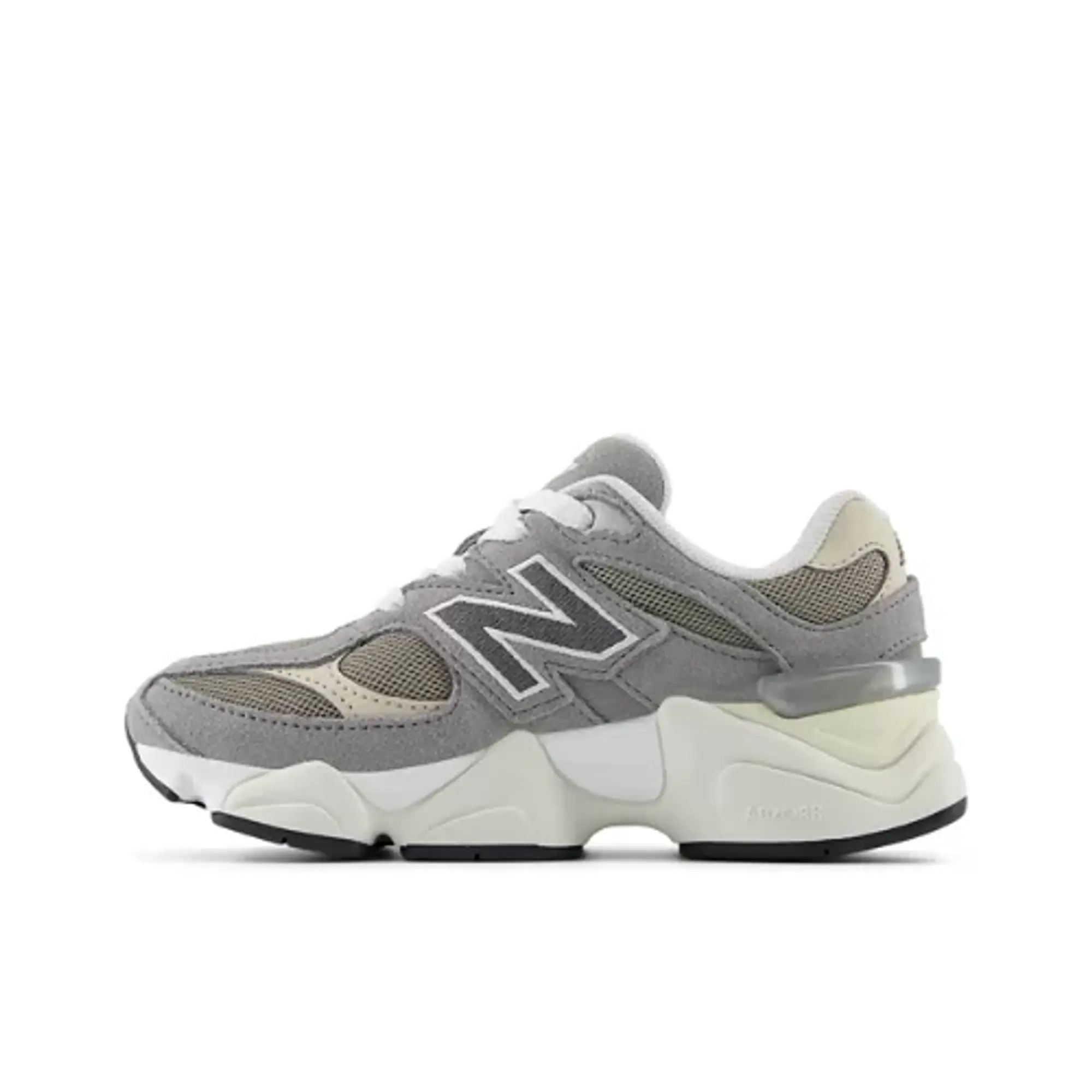 New Balance Kids' 9060 in Grey/Brown Leather