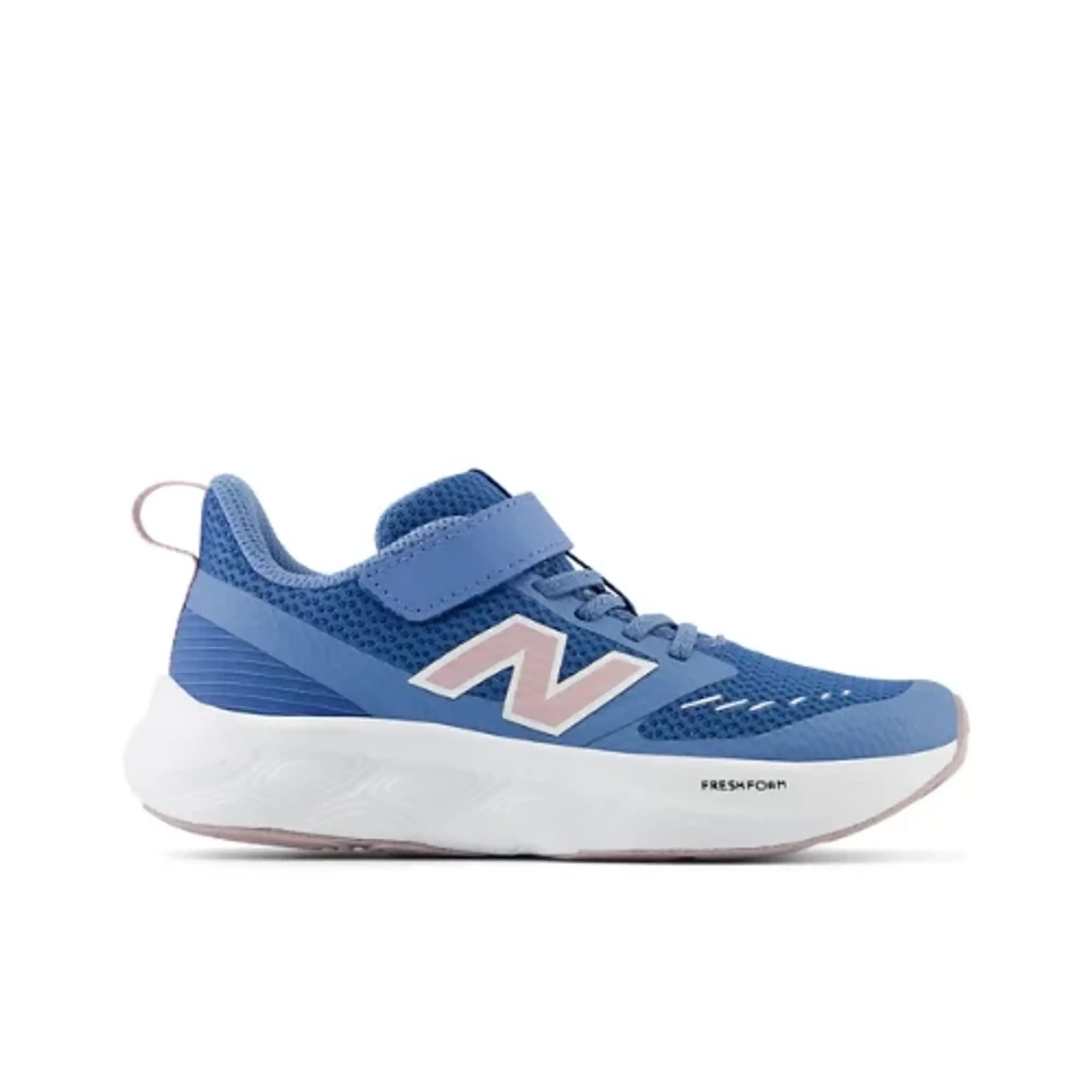 New Balance Kids' Fresh Foam 625 Bungee Lace with Top Strap in Blue/Pink Mesh