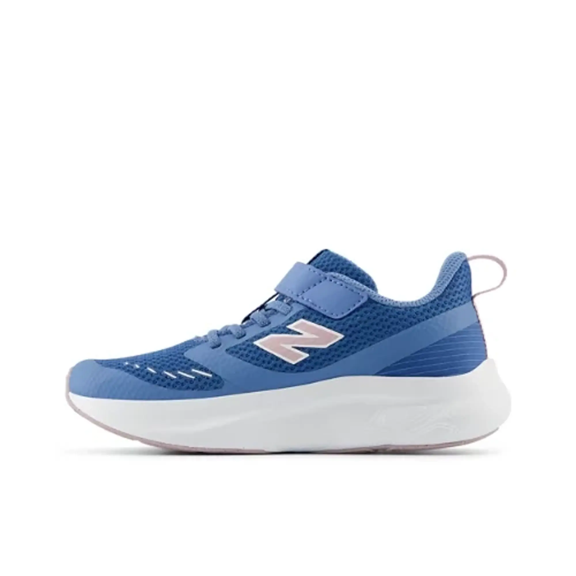 New Balance Kids' Fresh Foam 625 Bungee Lace with Top Strap in Blue/Pink Mesh
