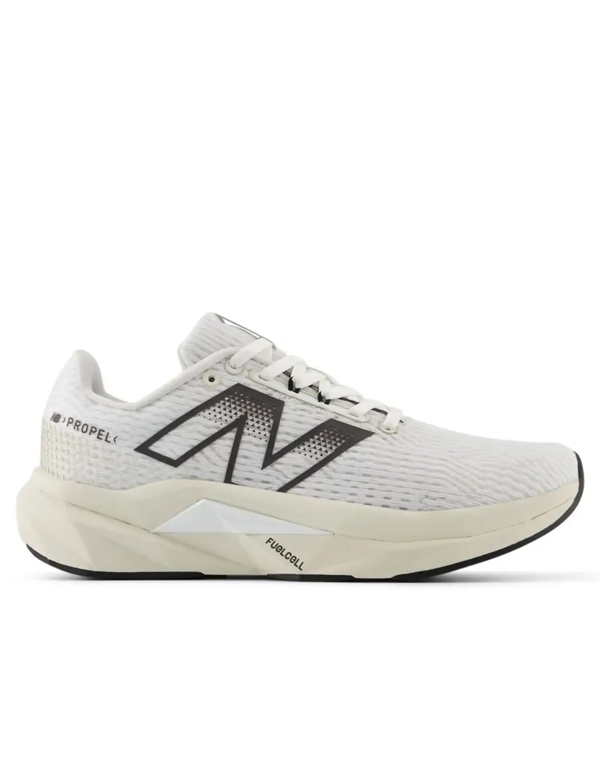 New Balance Women's FuelCell Propelv5 in White/Red/Grey Synthetic