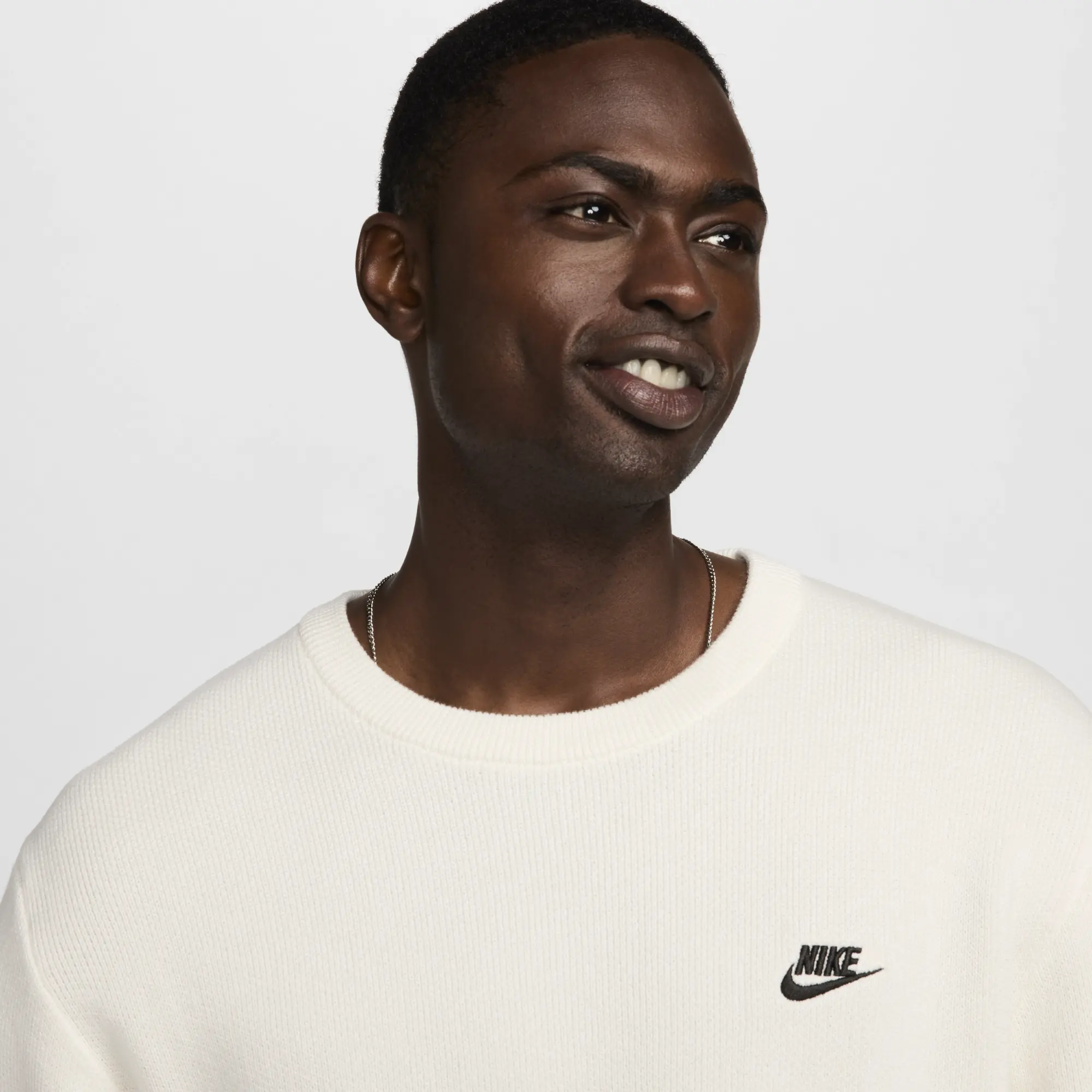 Nike Club Men Sweatshirts - White