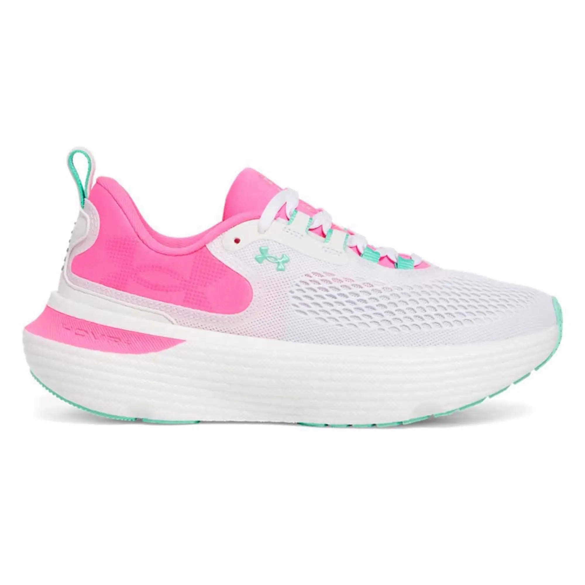 Women's  Under Armour  Infinite Elite 2 Running Shoes White / Aero Pink / Comet Green 7