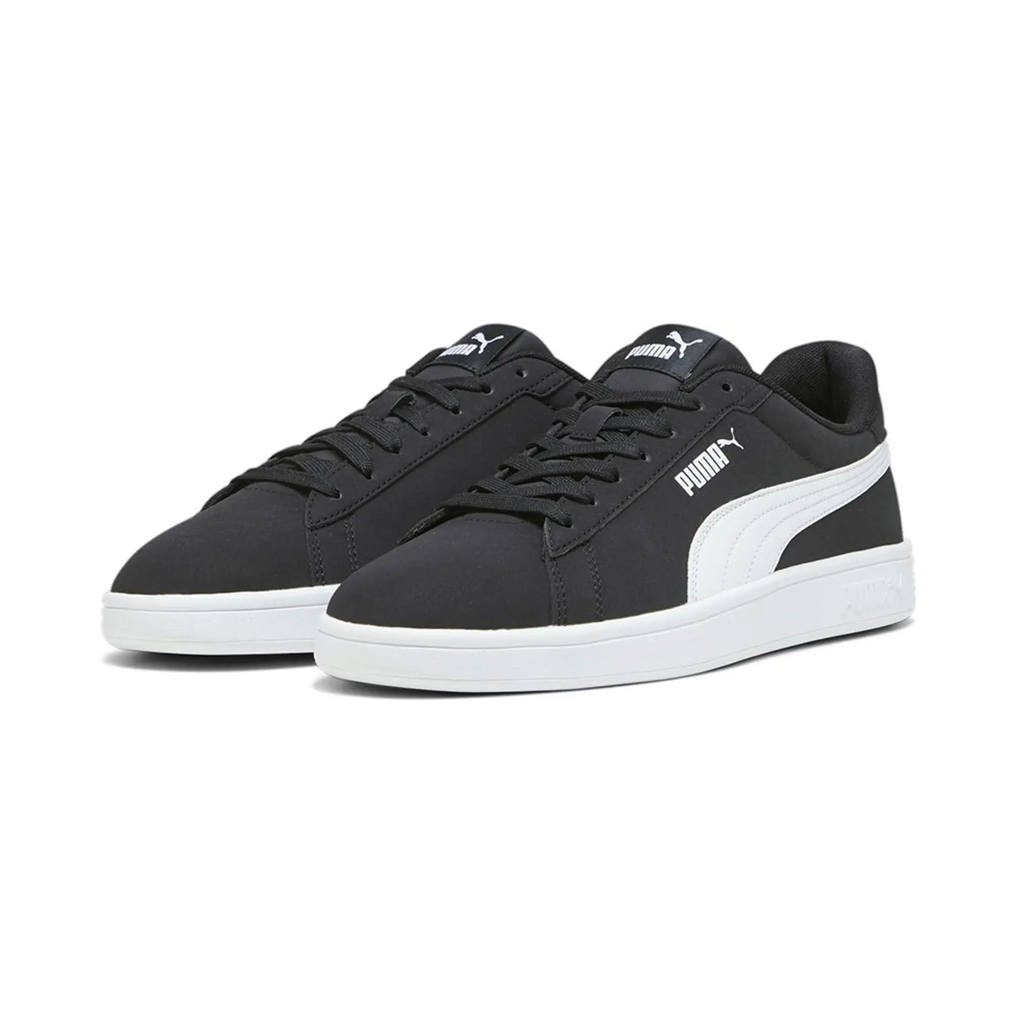 PUMA Smash 3.0 Buck Sneakers, Black/White