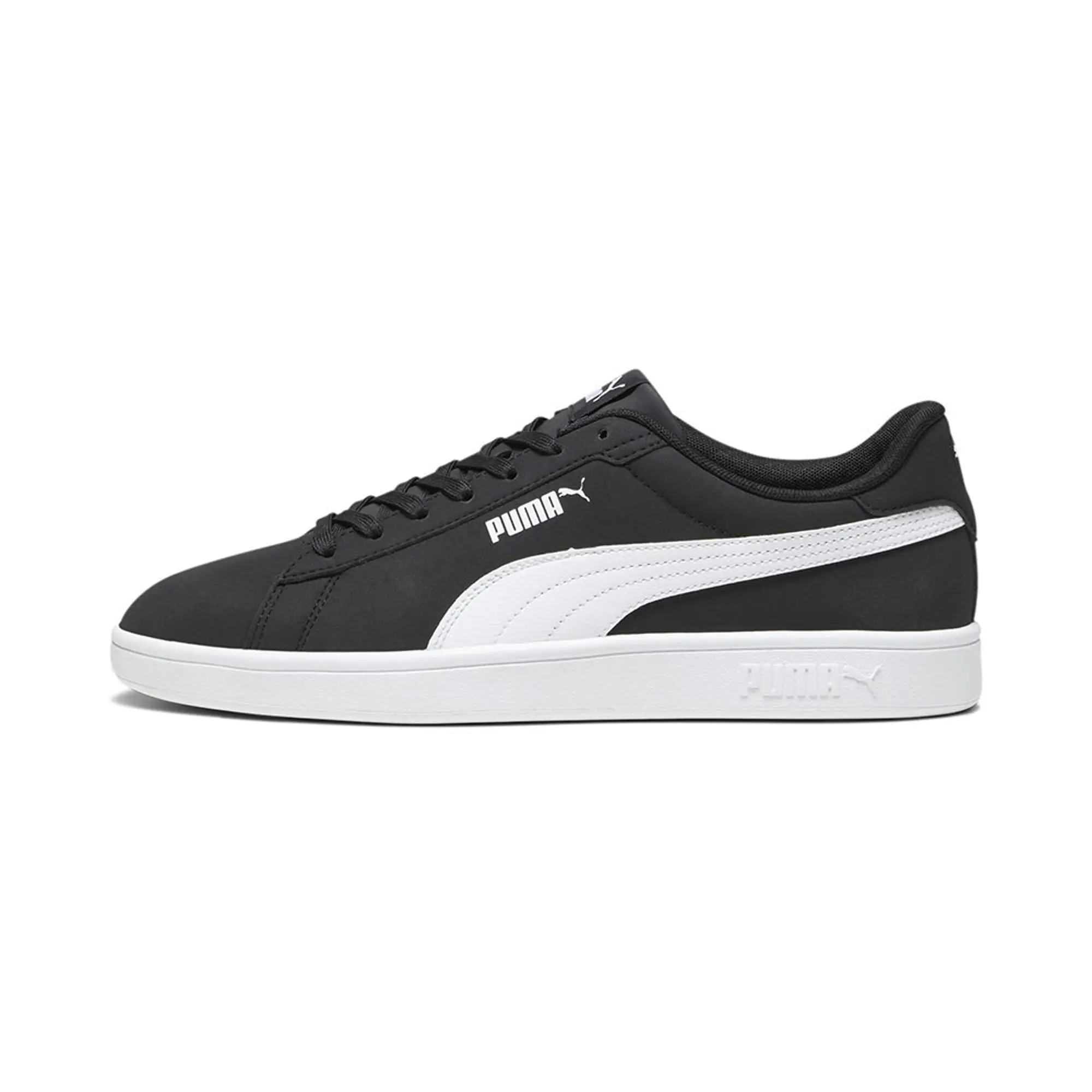 PUMA Smash 3.0 Buck Sneakers, Black/White