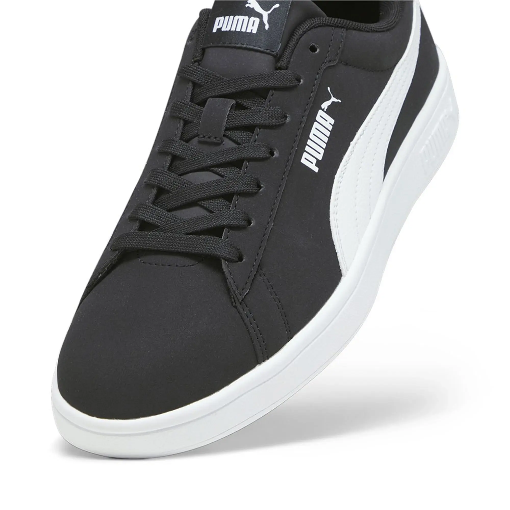 PUMA Smash 3.0 Buck Sneakers, Black/White