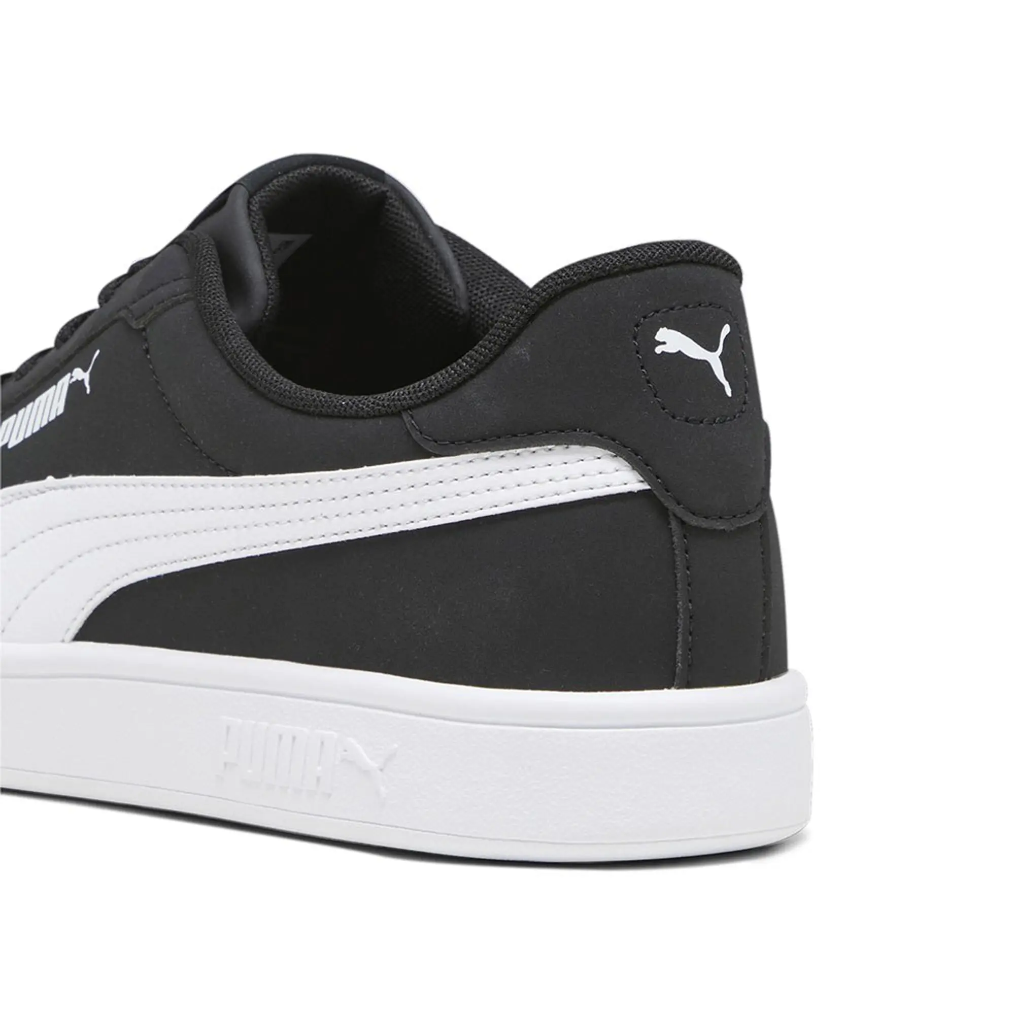 PUMA Smash 3.0 Buck Sneakers, Black/White