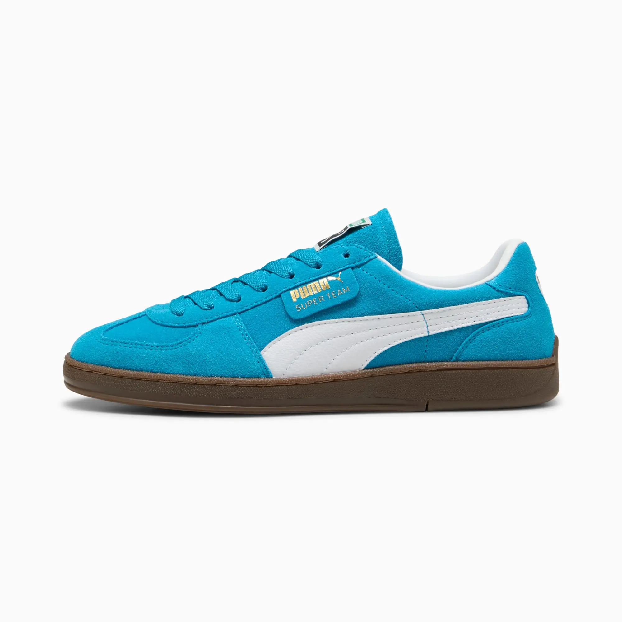 PUMA Super Team Suede Sneakers Unisex, Tropical Blue/White