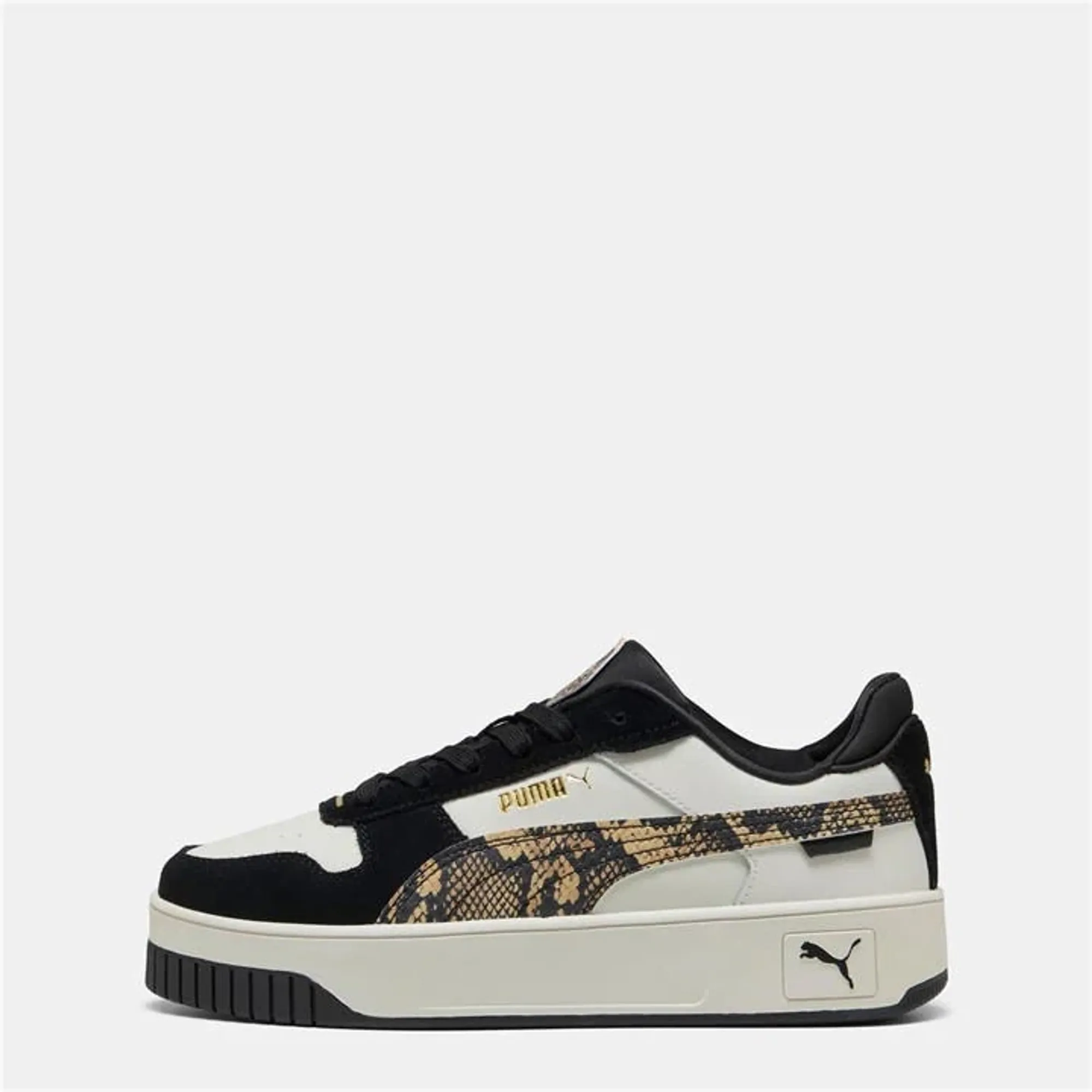 PUMA Carina Street Snake Chic Sneakers Women, Vapor Grey/Black/Gold
