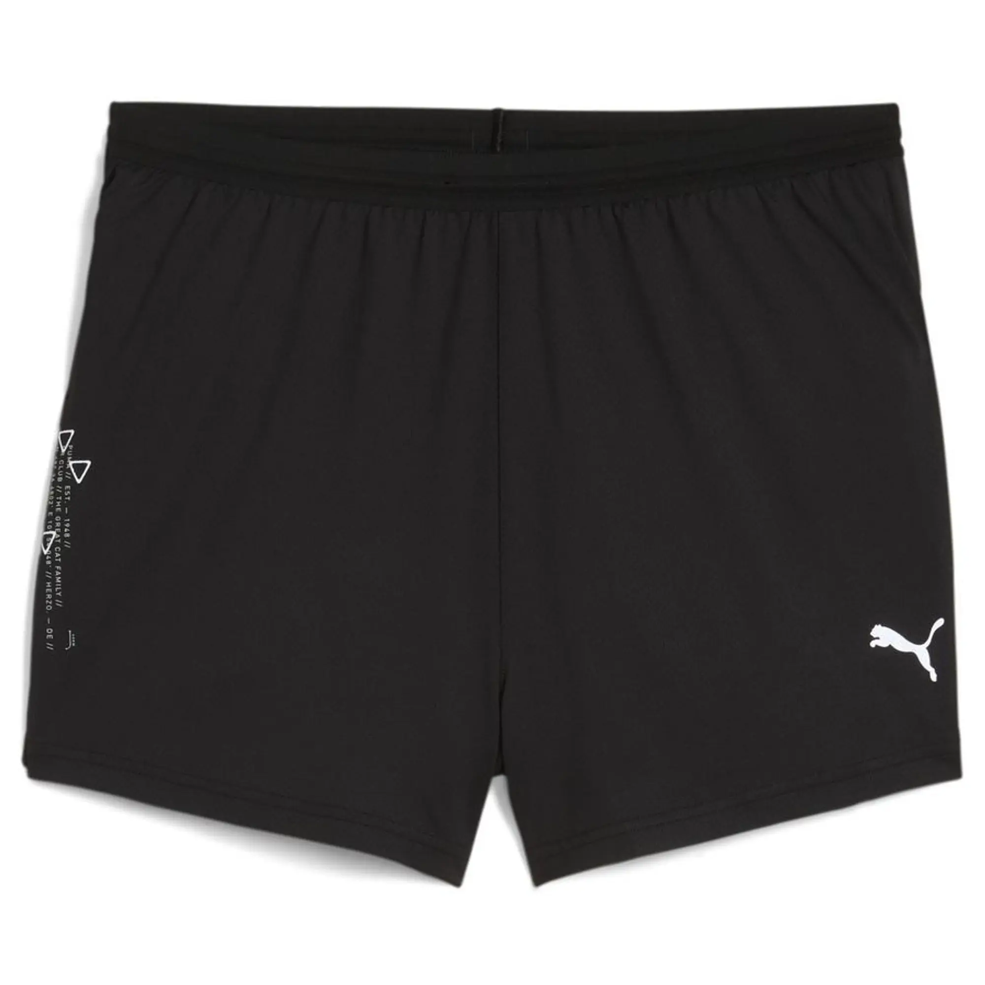 M Run Knit 3 Split Short Puma Black - ['Black']