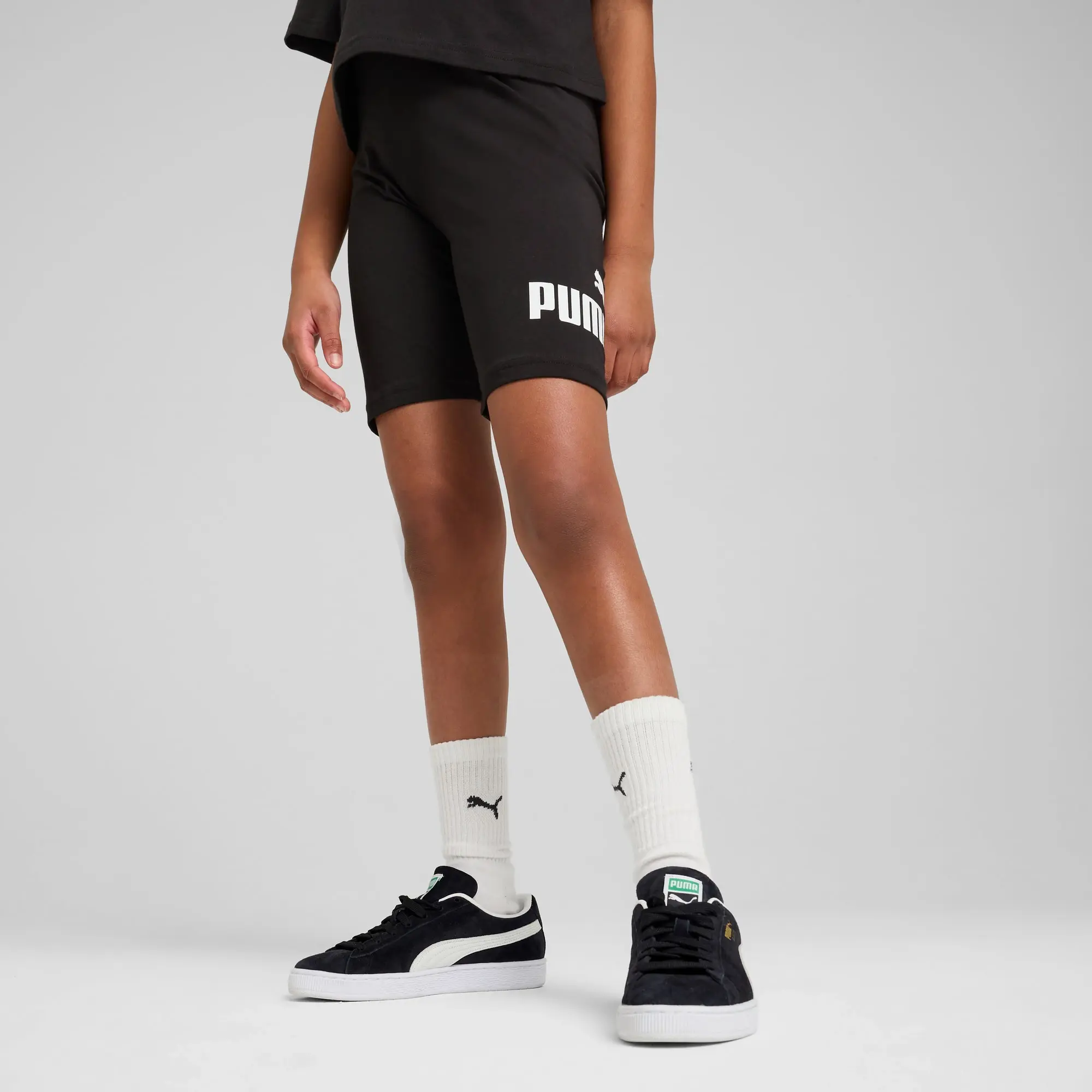 PUMA Ess No. 1 Logo Short Leggings Youth, Black