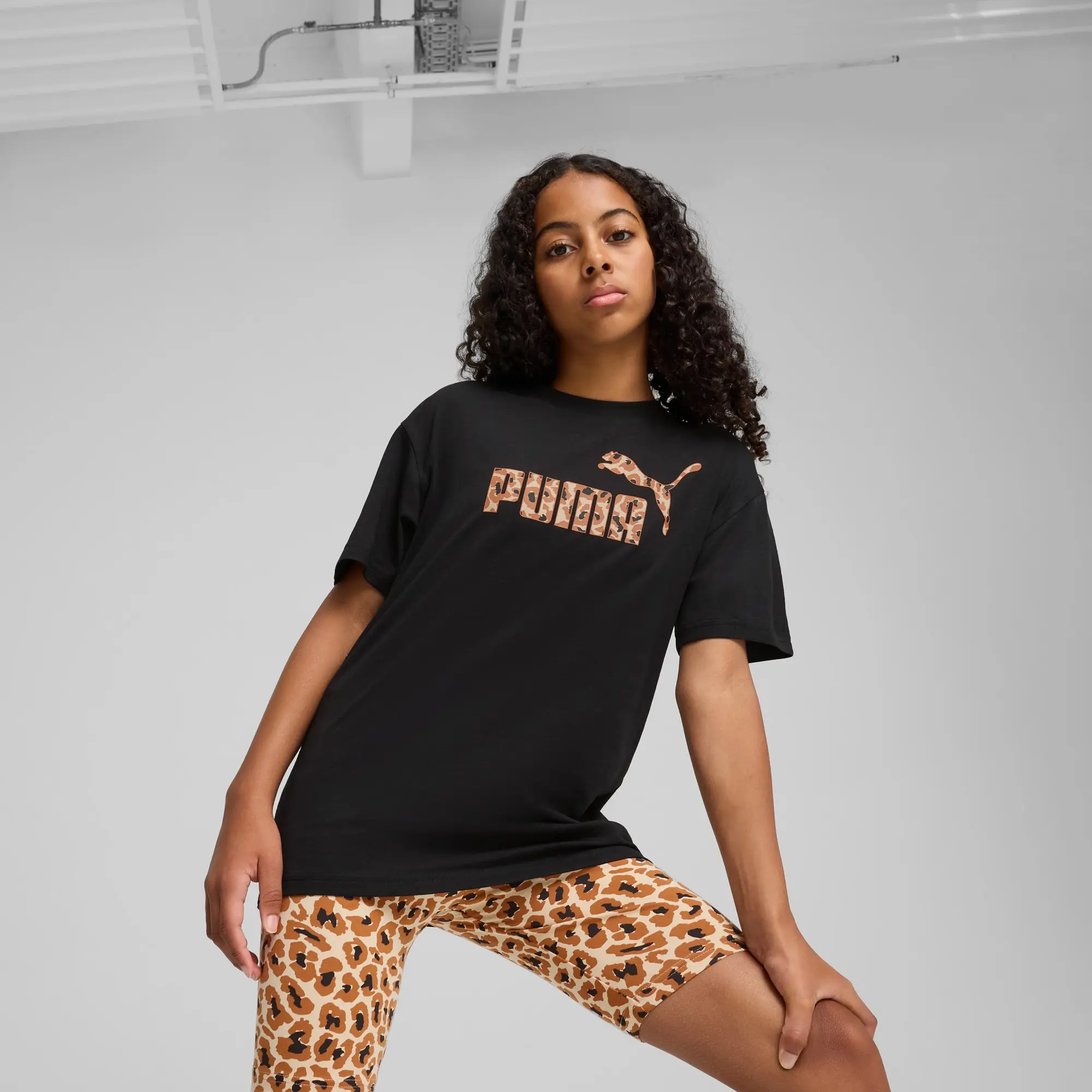 PUMA Essentials Animal Logo Infill T-Shirt Youth, Black