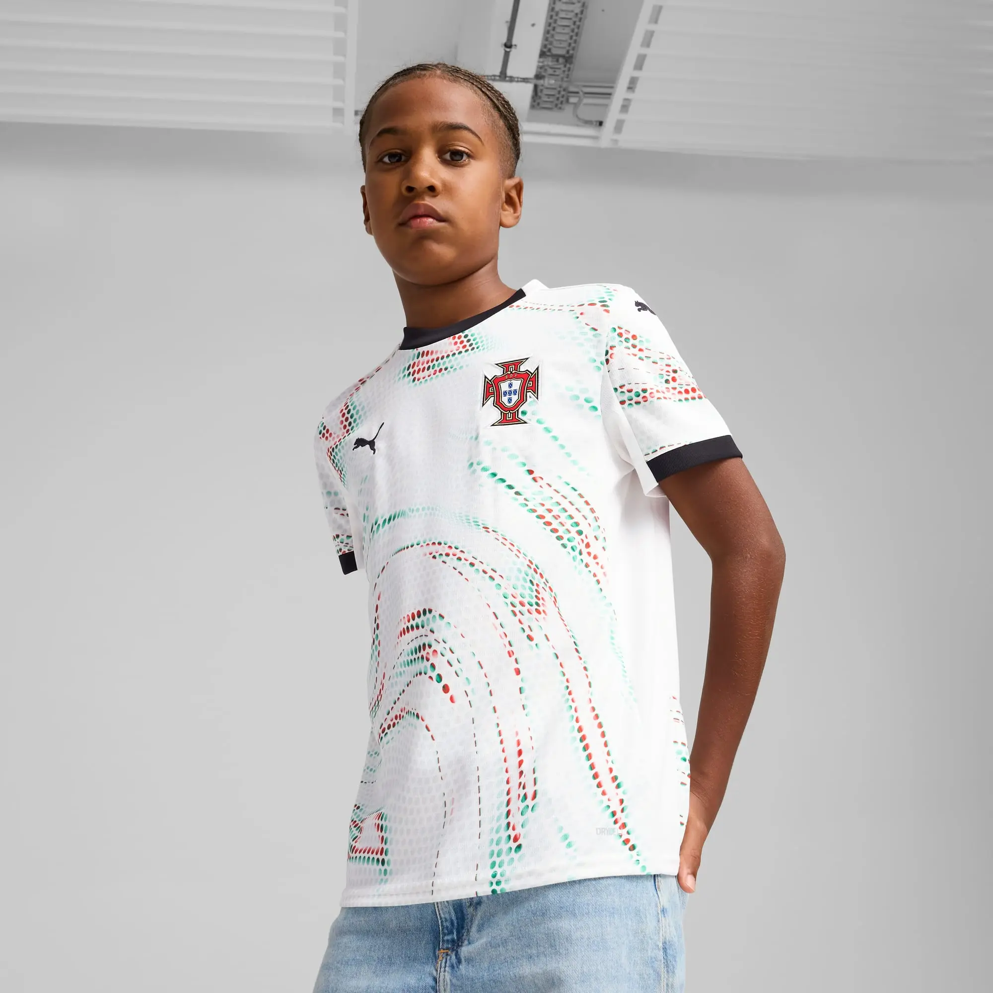 Puma Portugal 25 Away Football Shirt Jnr