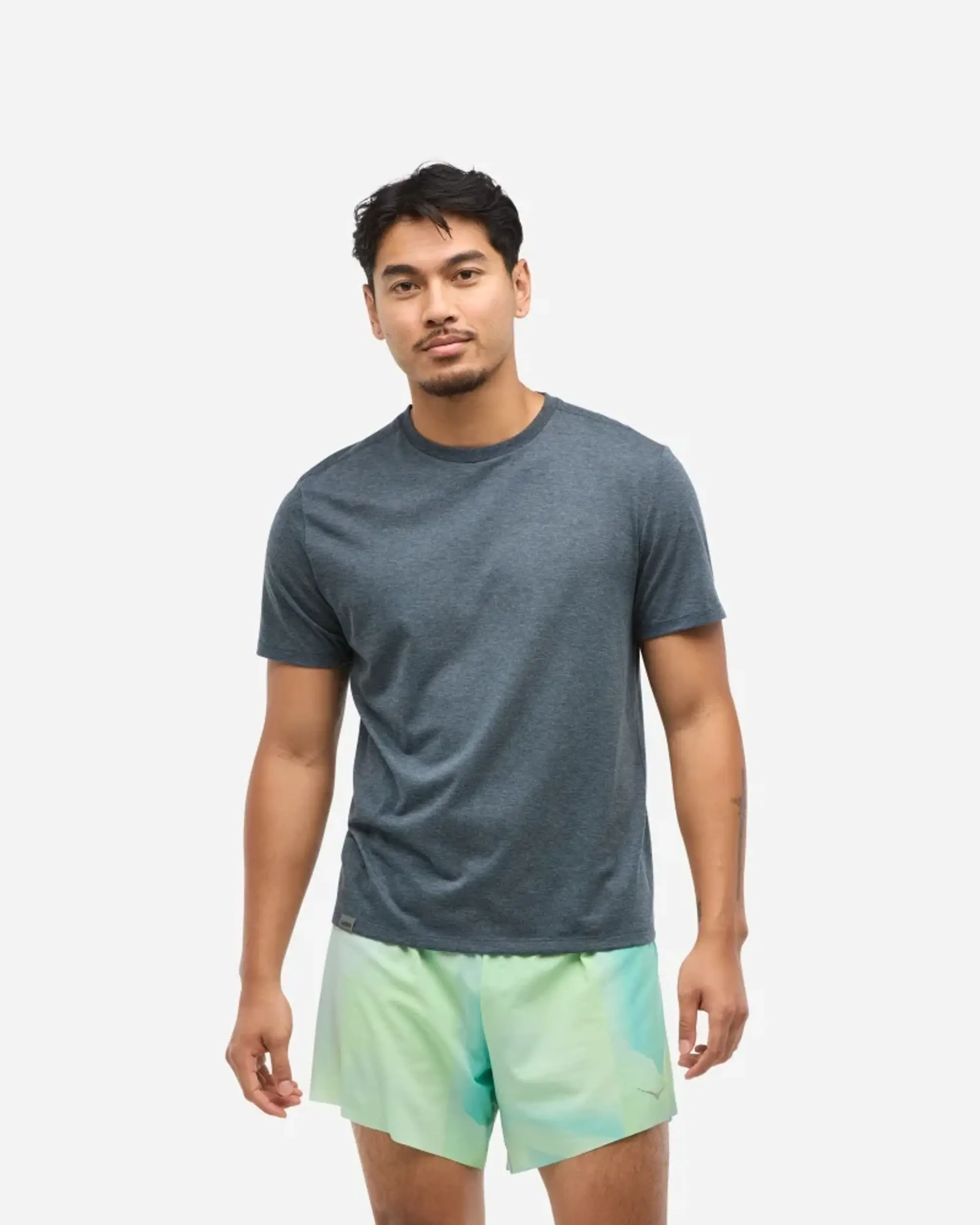 Hoka One One HOKA Men's GlideTech Short Sleeve in Varsity Navy